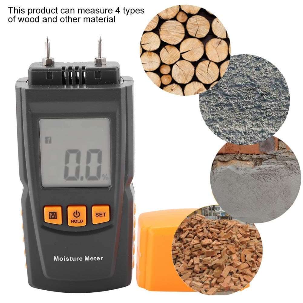CHUNSHENN Portable Moisture， Moisture Meter for Wood, General Tools Digital Moisture Meter Backlit LCD Inductive Detector Timber Humidity Tester High Accuracy 2