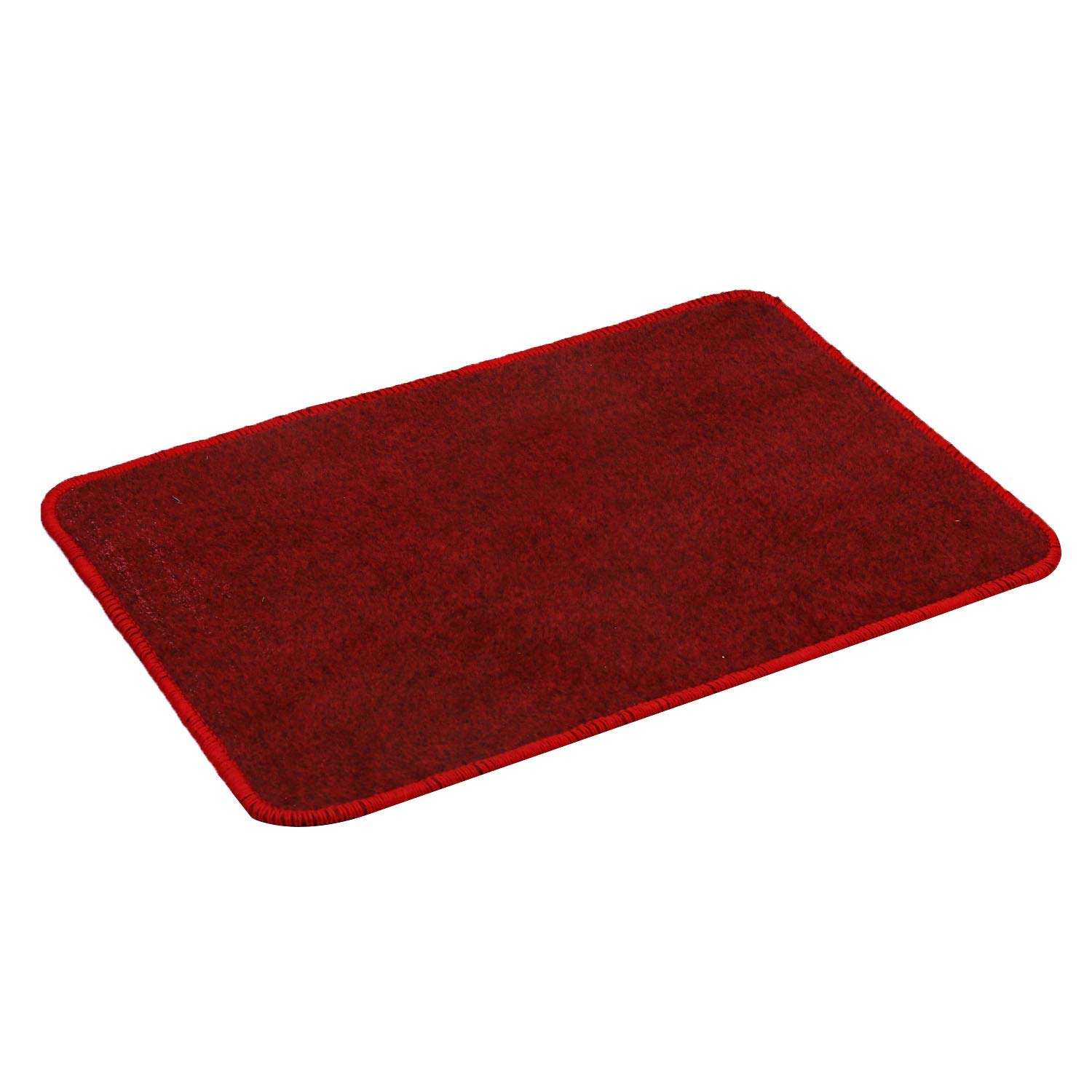 Heart Home Microfiber Anti Slip 3 Pieces Bath Mat 22"x14", Red CTHH2791 2