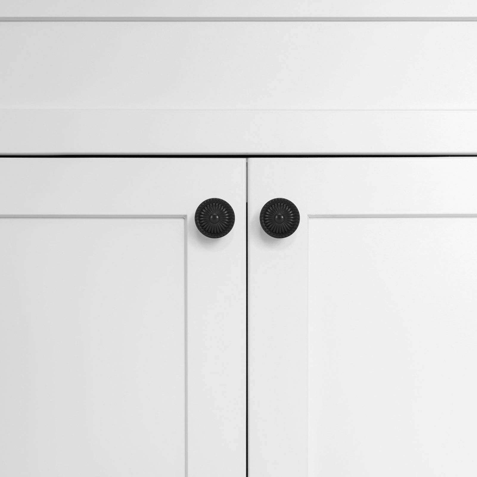 Plyisty Pull Handles, Door Knobs, Zinc Alloy Drawer Furnitures for Cabinets Side Doors Wardrobes(388 Black) 5