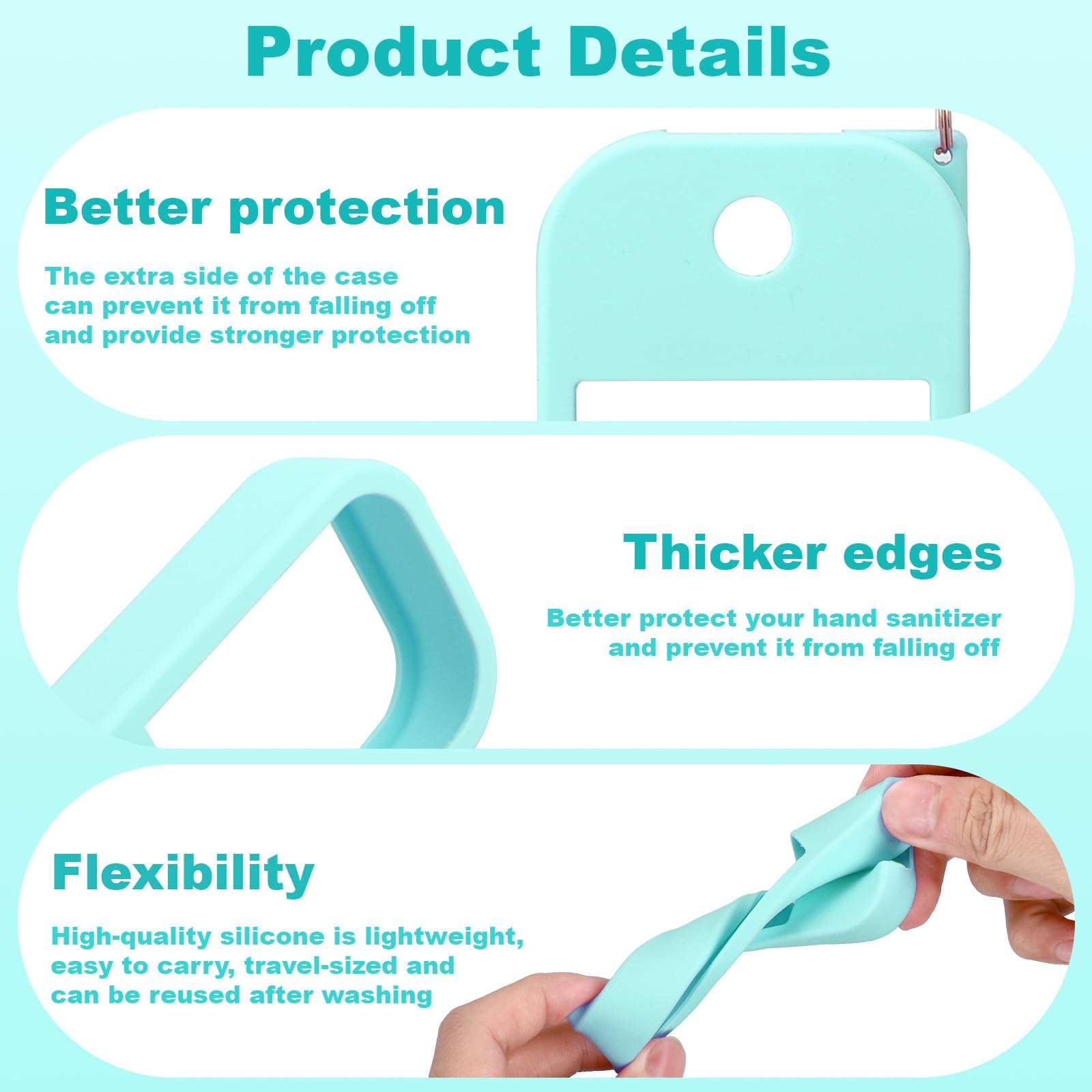 Palksky Hand Sanitizer Spray Case for Touchland,Protective Case with Keychain for Power Mist and Glow Mist1 fl oz(Blue),Travel Size for Women 5