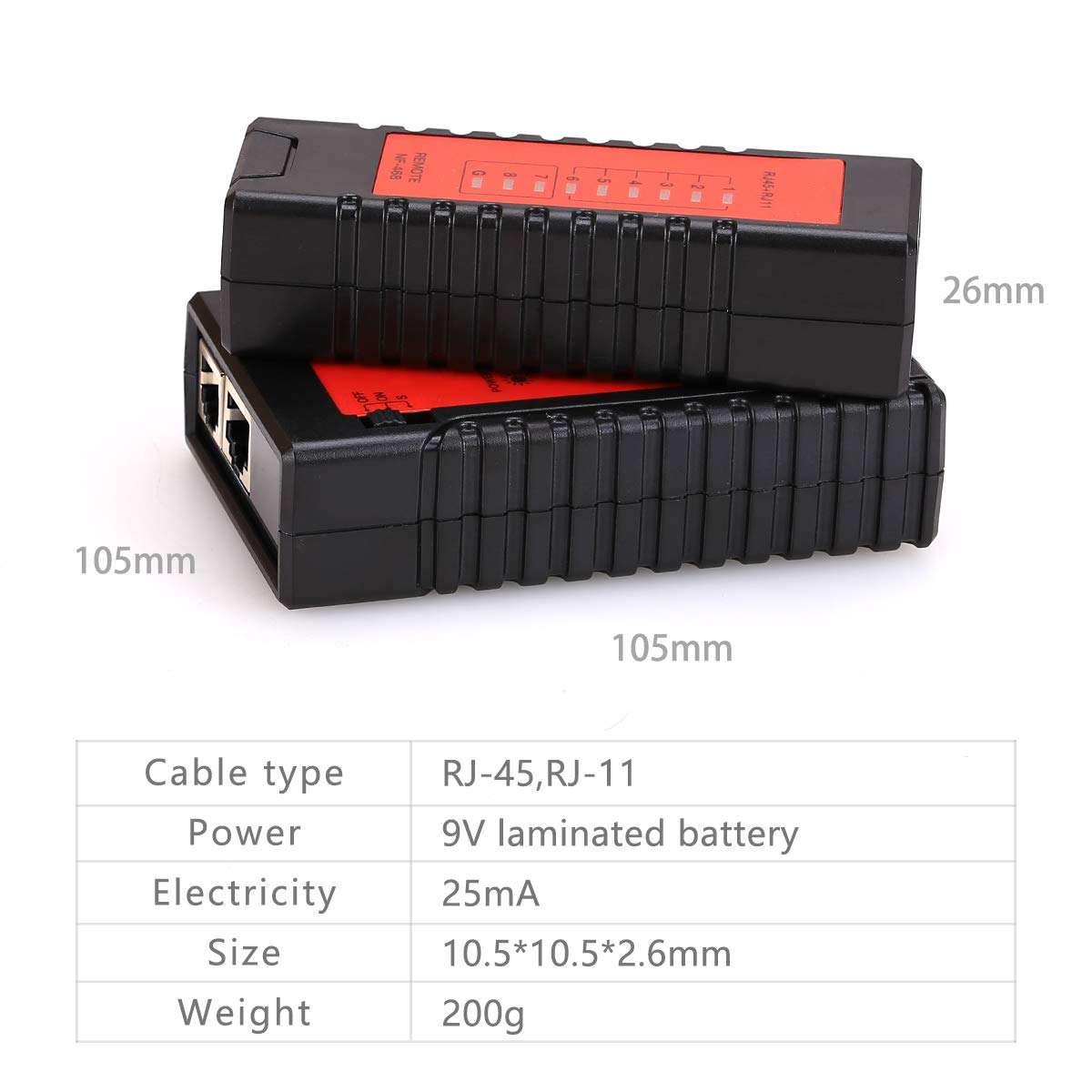 NF468 Tester Fault Locator RJ45 RJ11 Cable Tracker Network Cable Tester Network Ethernet LAN Network Test Tool 4