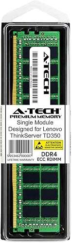 A-Tech 32GB Module for Lenovo ThinkServer TD350 - DDR4 PC4-21300 2666Mhz ECC Registered RDIMM 2Rx4 - Server Memory Ram Equivalent to OEM 7X77A01304 (AT350910SRV-X1R7) 2