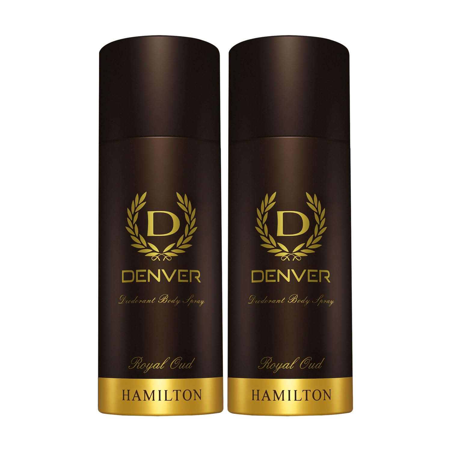 DENVER Royal Oud Deodorant For Men - 150 ML Each, Pack of 2 | Long Lasting Deodorant Body Spray For Men 1