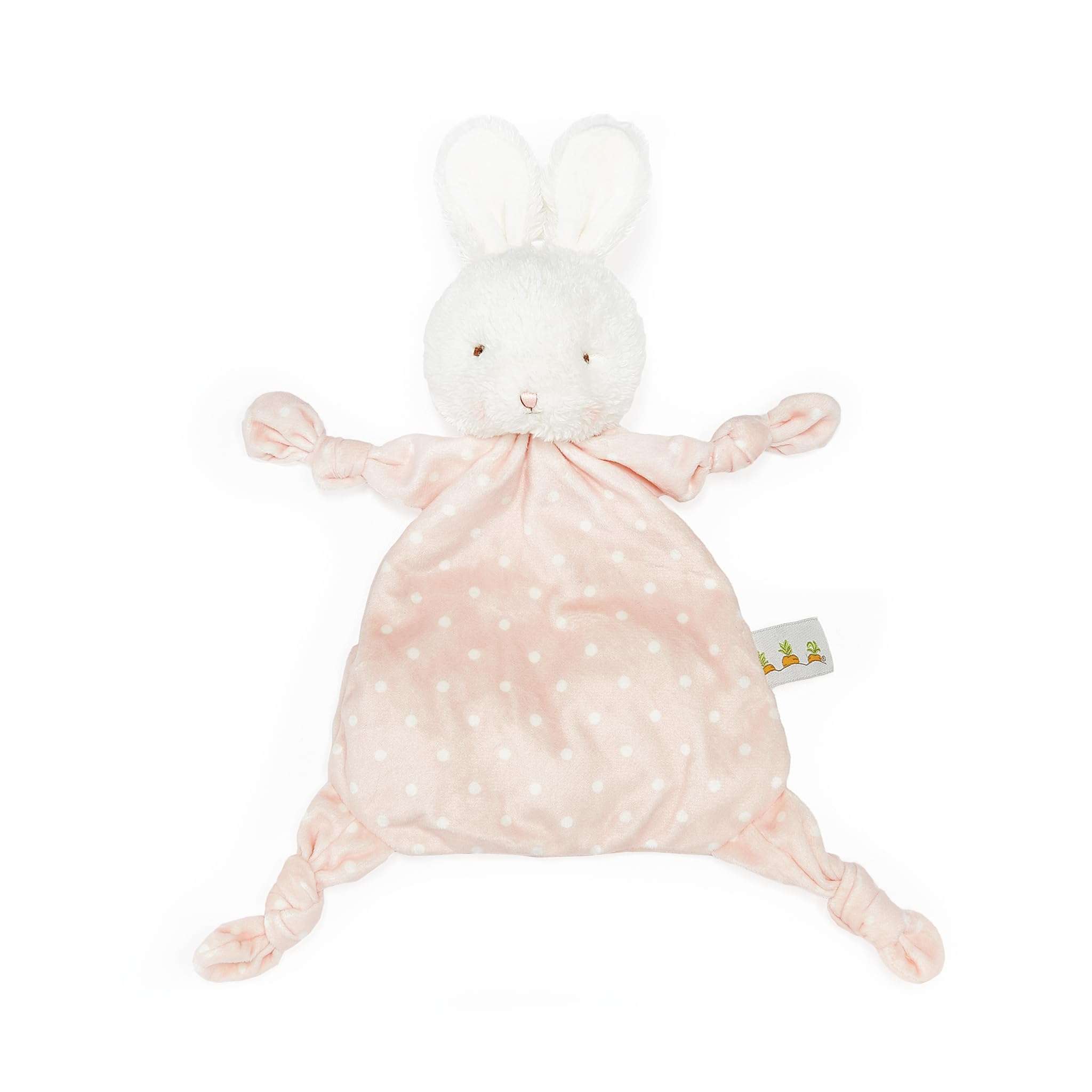 Bunnies By The Bay "Blossom" Knotty Friend Baby Stuffed Animal Blanket - Plush Baby Lovey - Best Friend Blanket - 10” Multicolour 1