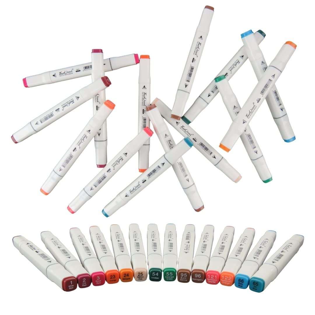 GifMor Colour Alcohol Art Markers Set, Dual Tip, Broad & Fine, Sketch Marker, Alcohol-based Markers for Sketching, Adult Coloring, and Illustration (100, Multicolor) 4
