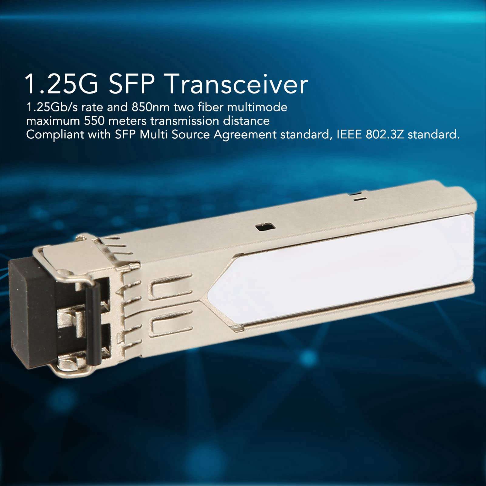 SFP Transceiver, 1.25G 850nm Dual Fiber Multimode SFP Optical Module, Up to 550m, Support DDM, for Huawei, Cisco, ZTE, H3C, RIGOAL, HP, etc 4