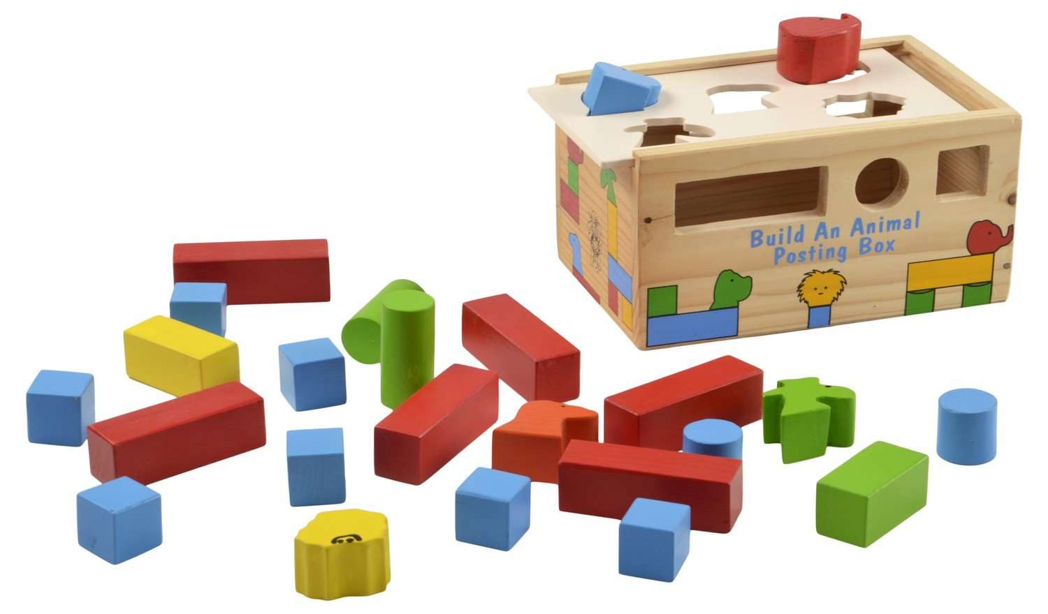 Skillofun Wooden Build an Animal Posting Box, Multi Color 3