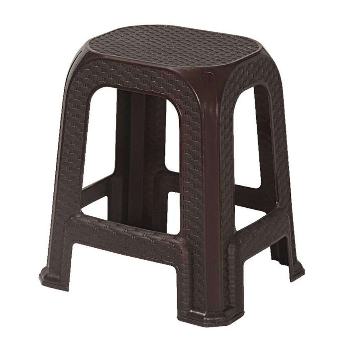 Nilkamal Plastic Stool, Set of 2 - Season Rust Brown 2