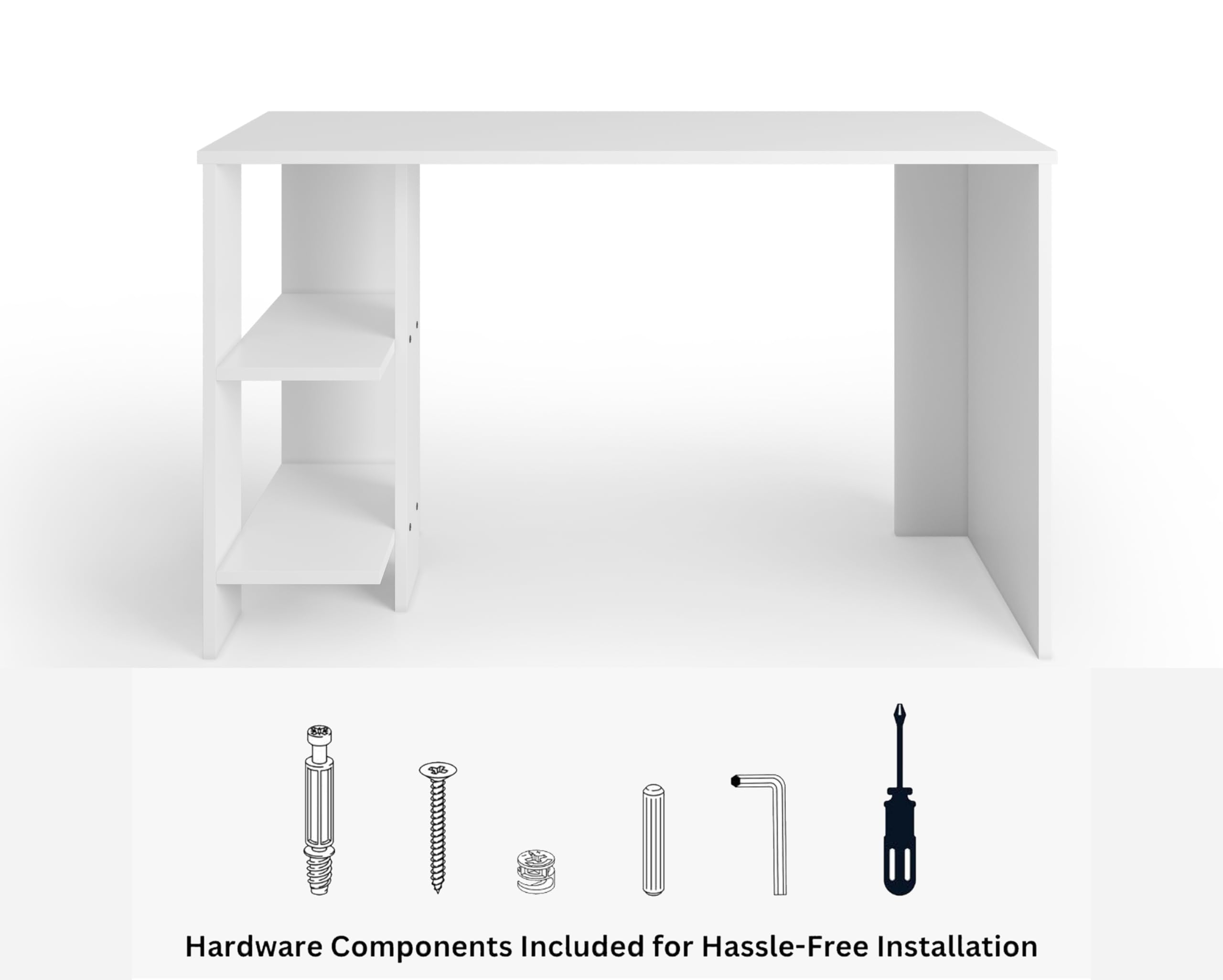 FURLAY Aero White Study Table | Century Engineered Wood | 100 x 50 x 77 cm | Minimalist Design | DIY Assembly | 1-Year Warranty 6