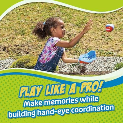Get Outside Go! Easy Catch Ball & Glove Set Super Sport Outdoor Active Play Baseball by Toysmith (Packaging May Vary) Small 6