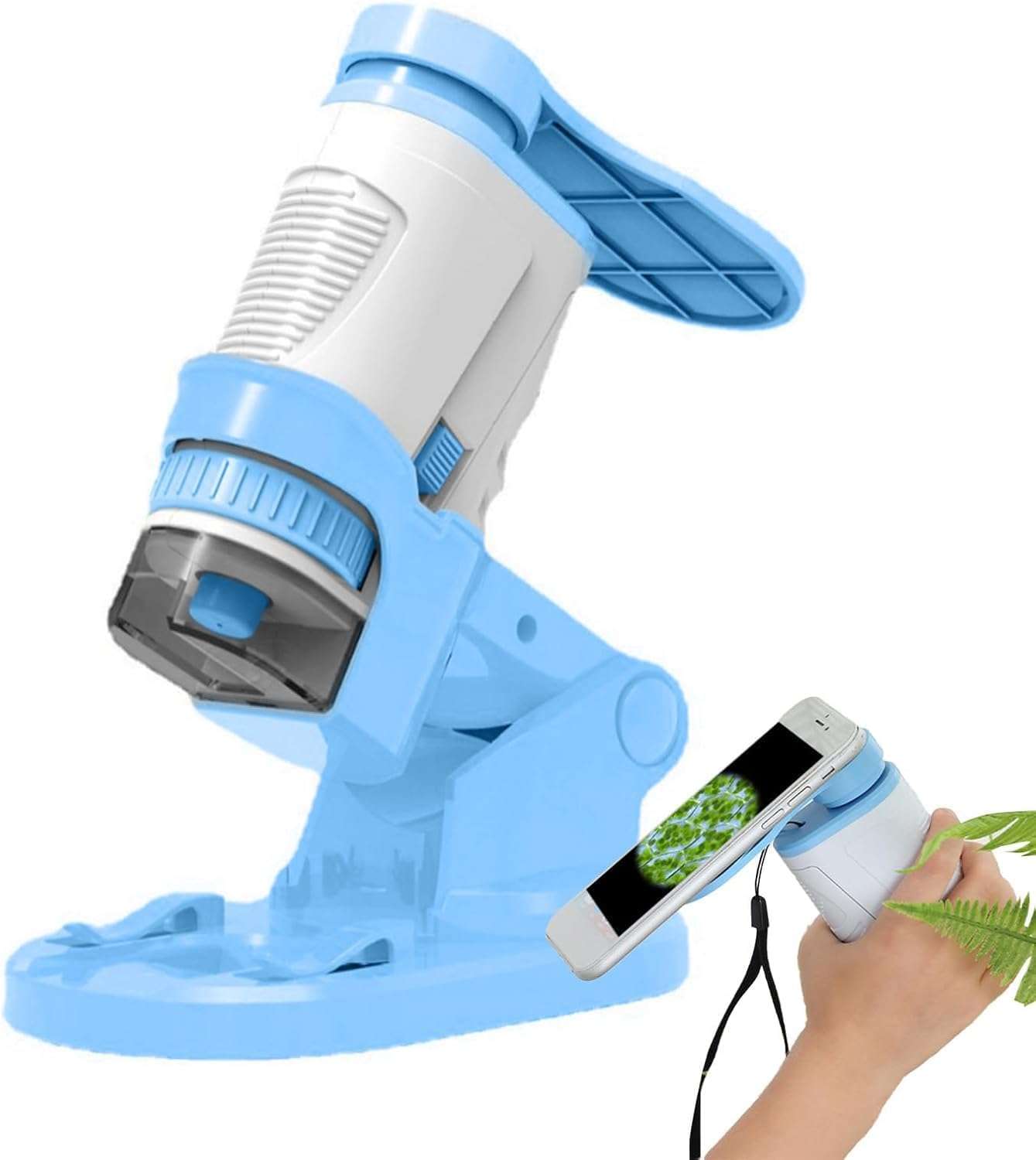 GION 60x-160x Zoom Mini Microscope for Kids LED Lighted Microscopes Digital Pocket Microscope for Children's 60-160X High-Definition Miniscope Microscope Tool (1Pcs) 1