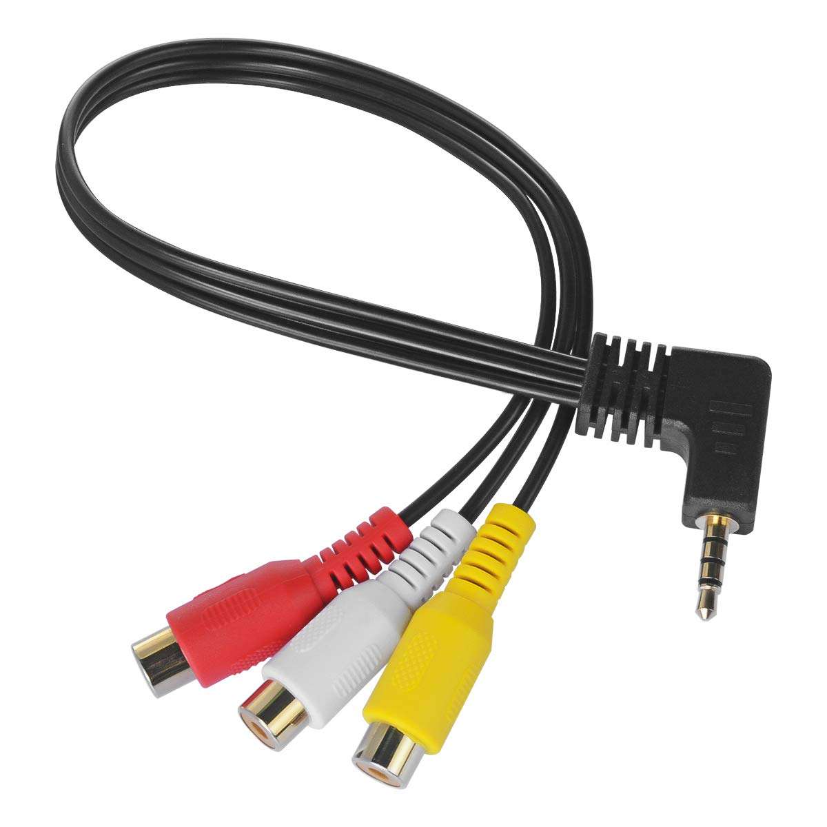 3.5mm to RCA Audio Extension Cable, 3.5mm Male to 3RCA Female Gold Plated Stereo Camcorder Video Audio Cable for Smartphones,MP3, Tablets,Speakers,Home Theater,10inch 2