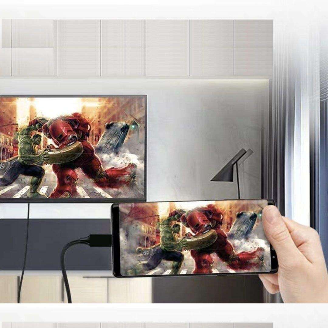 Micro USB to Hdmi Adapter Cable, fenoero Hdmi to Micro USB Data Charging Converter Cable Cord, 1.5M/ 5ft 4