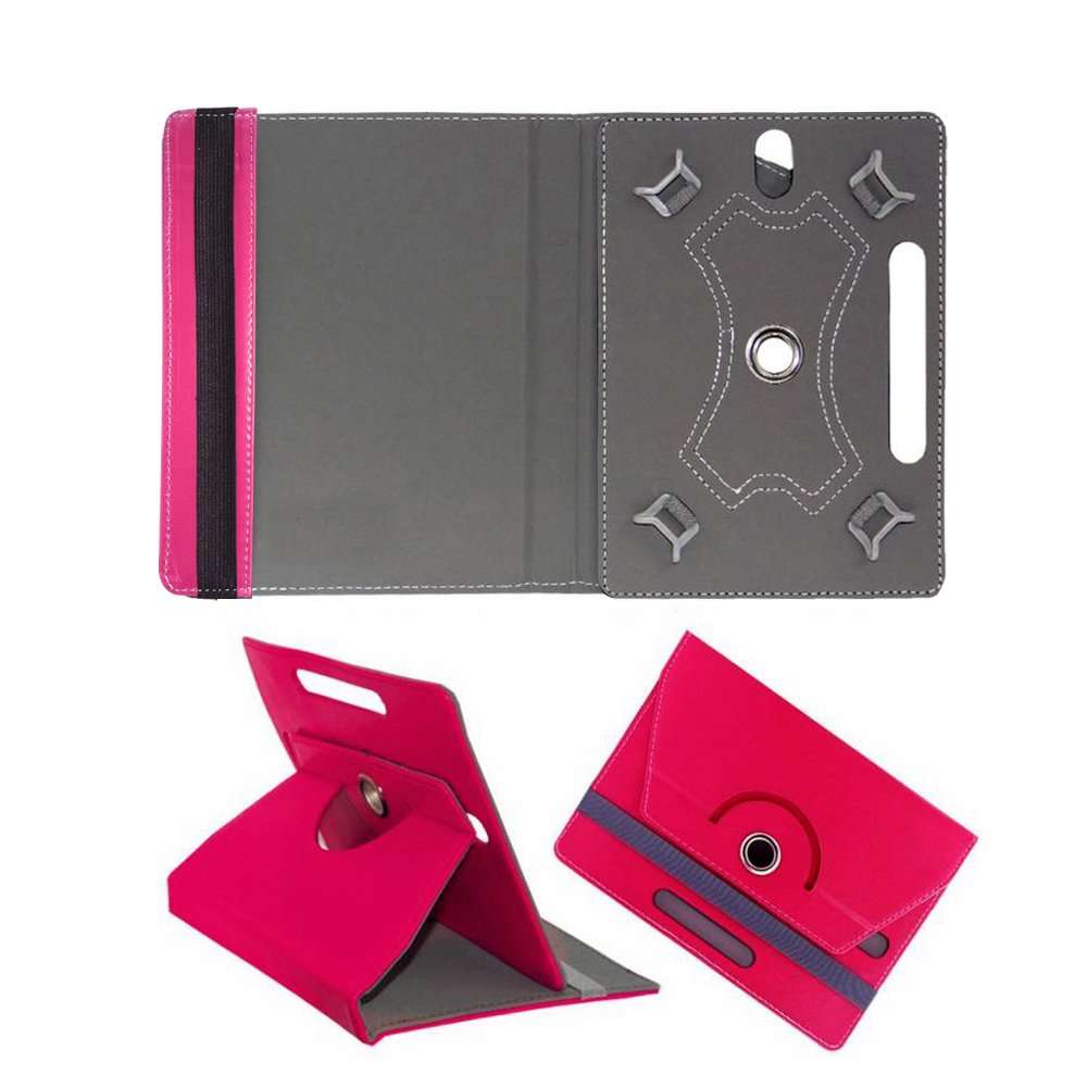 Fastway Rotating Leather Flip Case for Acer Iconia Tab 8 W W1-810 32 GB 8 inch with Wi-Fi Only Tablet Cover Stand Pink 2