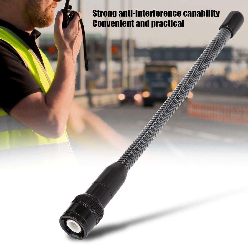 16cm Spring Antenna Professional Male BNC Flexible Spring Antenna UHF for ICV9 Walkie Talkie Ham Radio(Black) 5