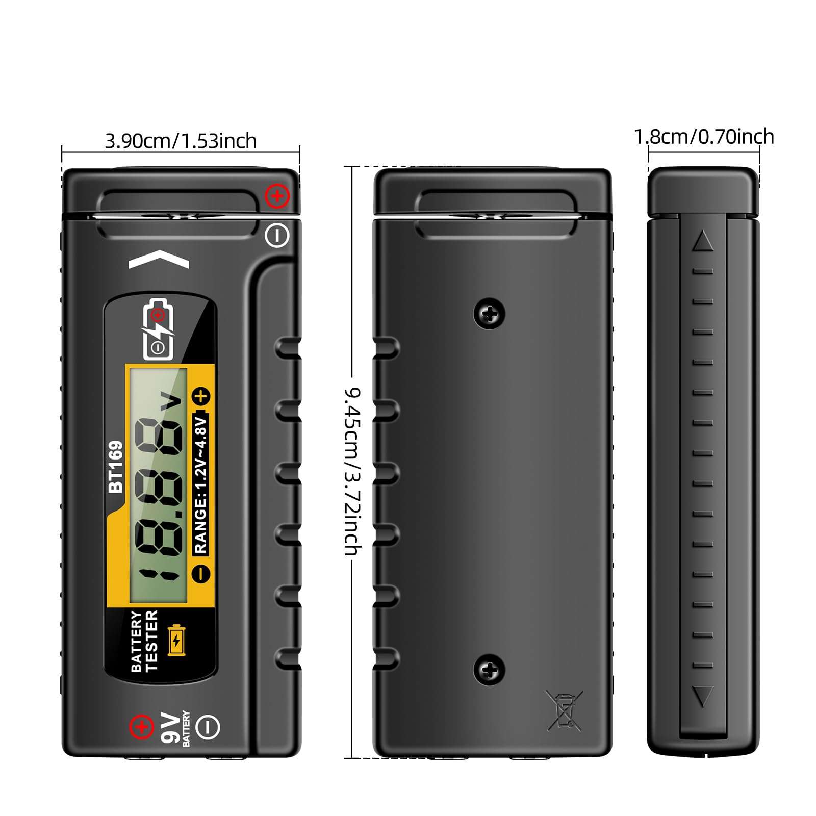 Battery Health Analyzers Power Levels Testing Device With Digital Screen Multiple Battery Compatibility For Everyday Use 6