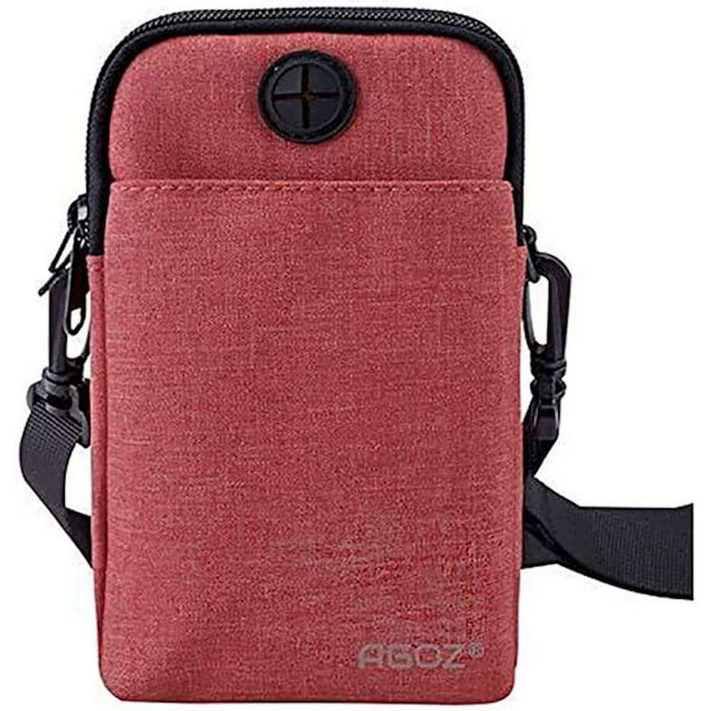 AGOZ Crossbody Bag, Pink Cell Phone Purse Wallet Sling Shoulder Handbag Strap for Apple iPhone 16 Pro Max, iPhone 15 14 13 12, 11 XR, Galaxy S25 S24 S23 S22 S21 S20, A15, A54, Google Pixel 9 Pro 8A 7 1