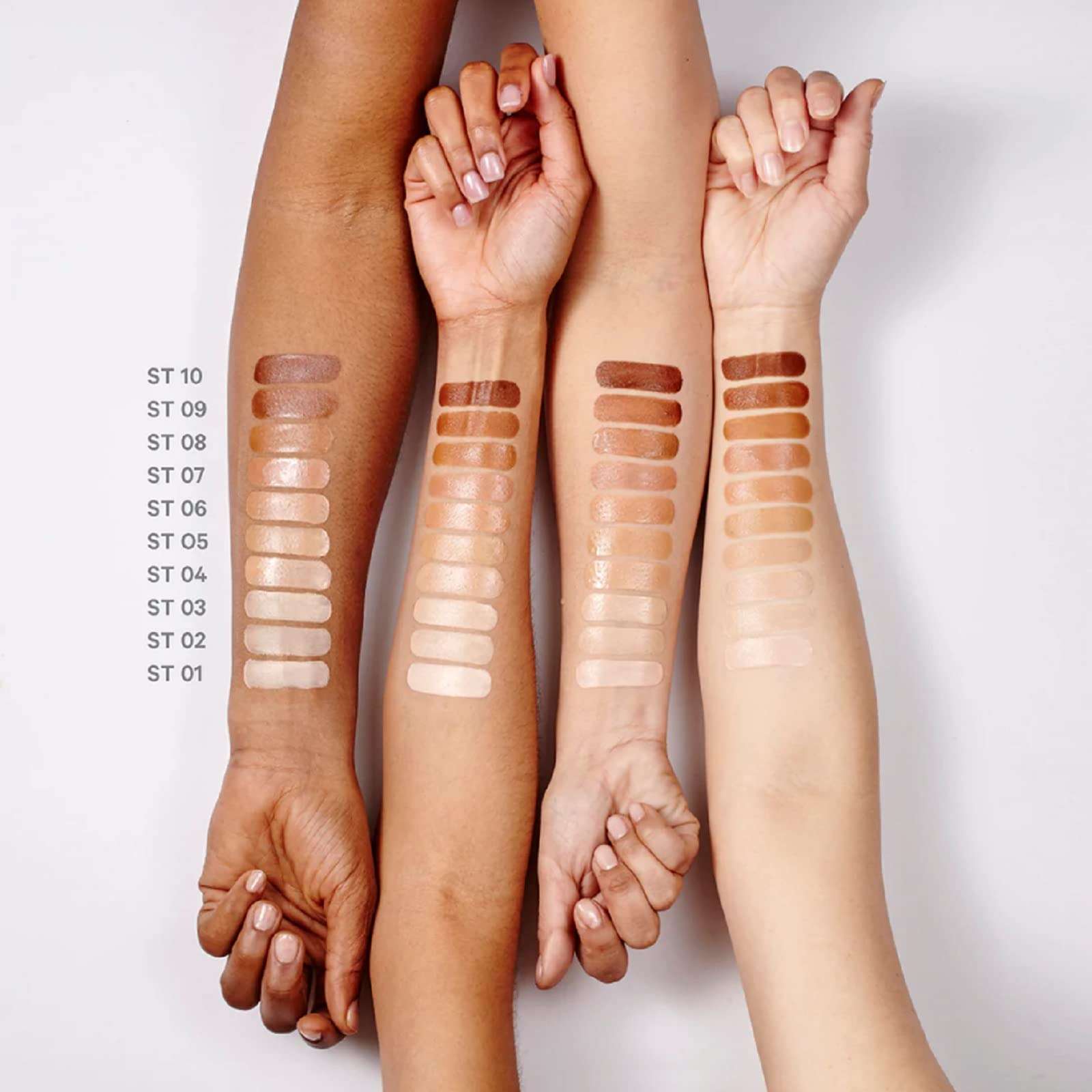 Kevyn Aucoin Stripped Nude Skin Tint, ST 10 (Deep) shade: Tinted makeup foundation with blue light protection. Sheer to light coverage. Blurs imperfections for a natural even finish. Comfortable wear. 5