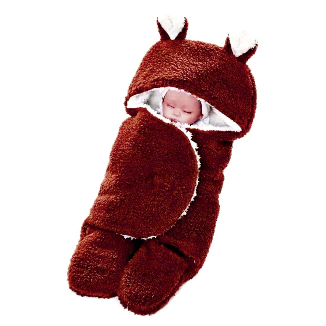 BRANDONN Baby Blanket New Born Pack of Supersoft Wearable Wrapper Blanket for Baby Boys and Baby Girls(76 cm x 70 cm, 0-6 Months) 1