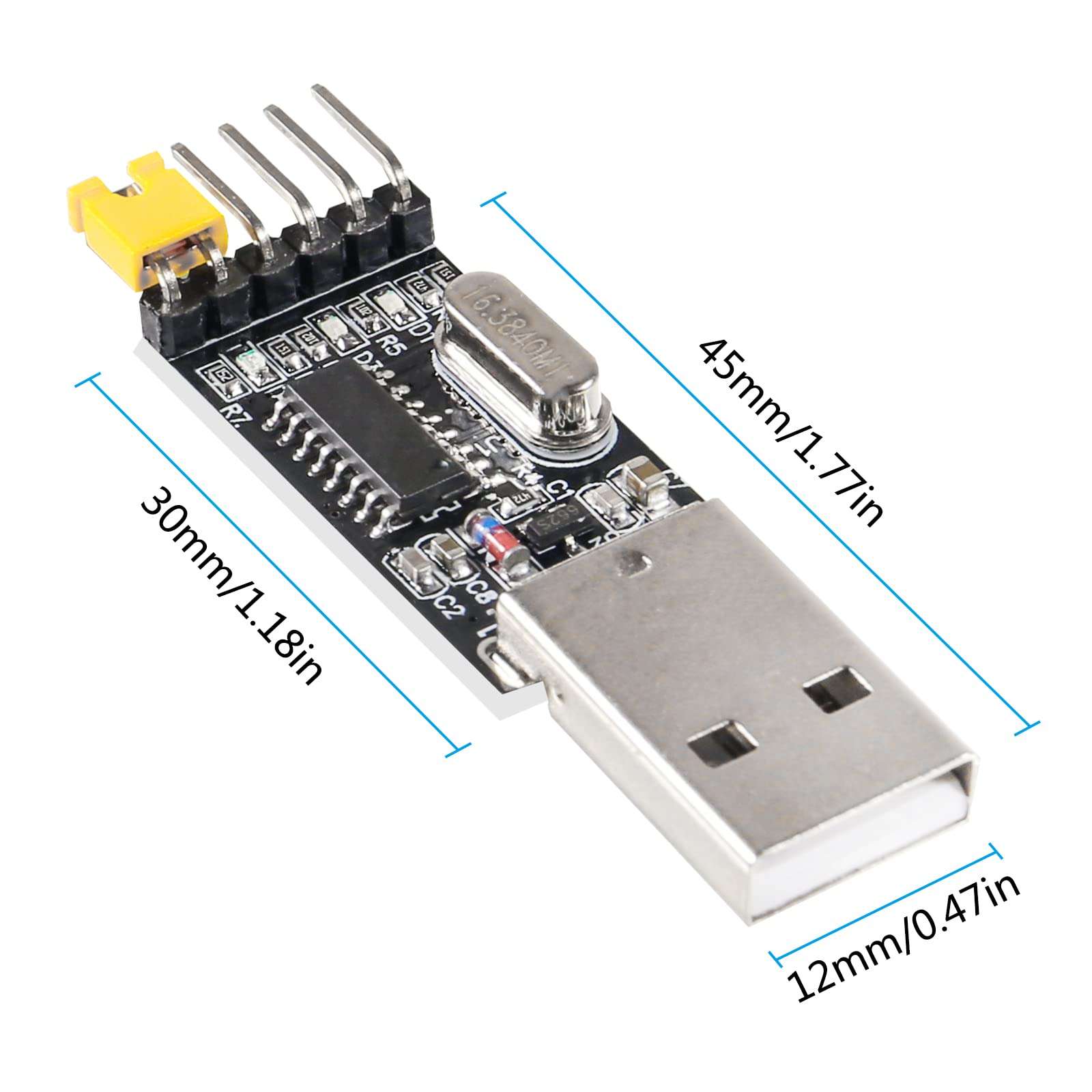 MELIFE USB to Serial USB to TTL CH340 Module Serial Converter CH340 3.3V 5V Brush Plate STC Microcontroller Download Adapter 3