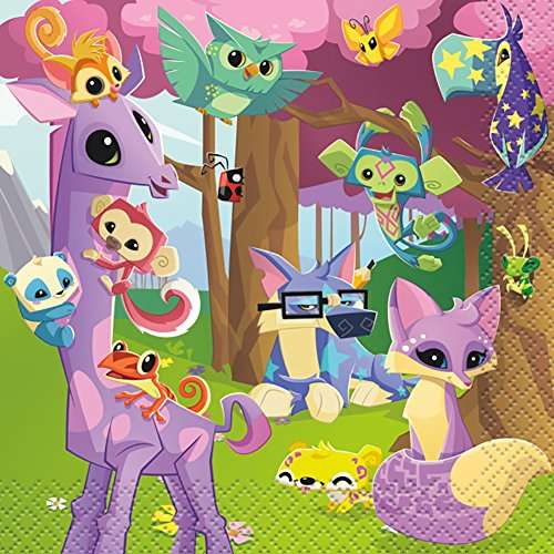 Unique 59351 Animal Jam Beverage Napkins | Party Supplies | 16ct 1