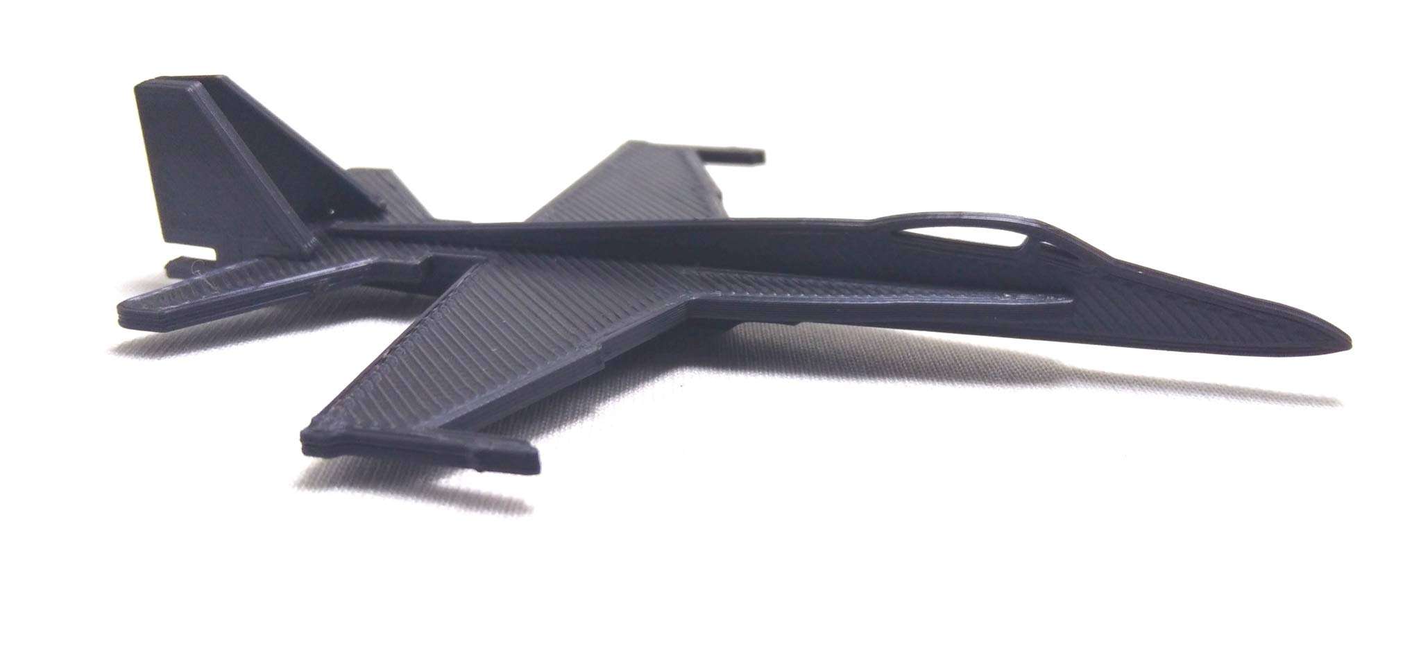 CERO 3D Printed F/A18 Fighter Aircraft kit Card for Kids (Black PLA Plastic) 3