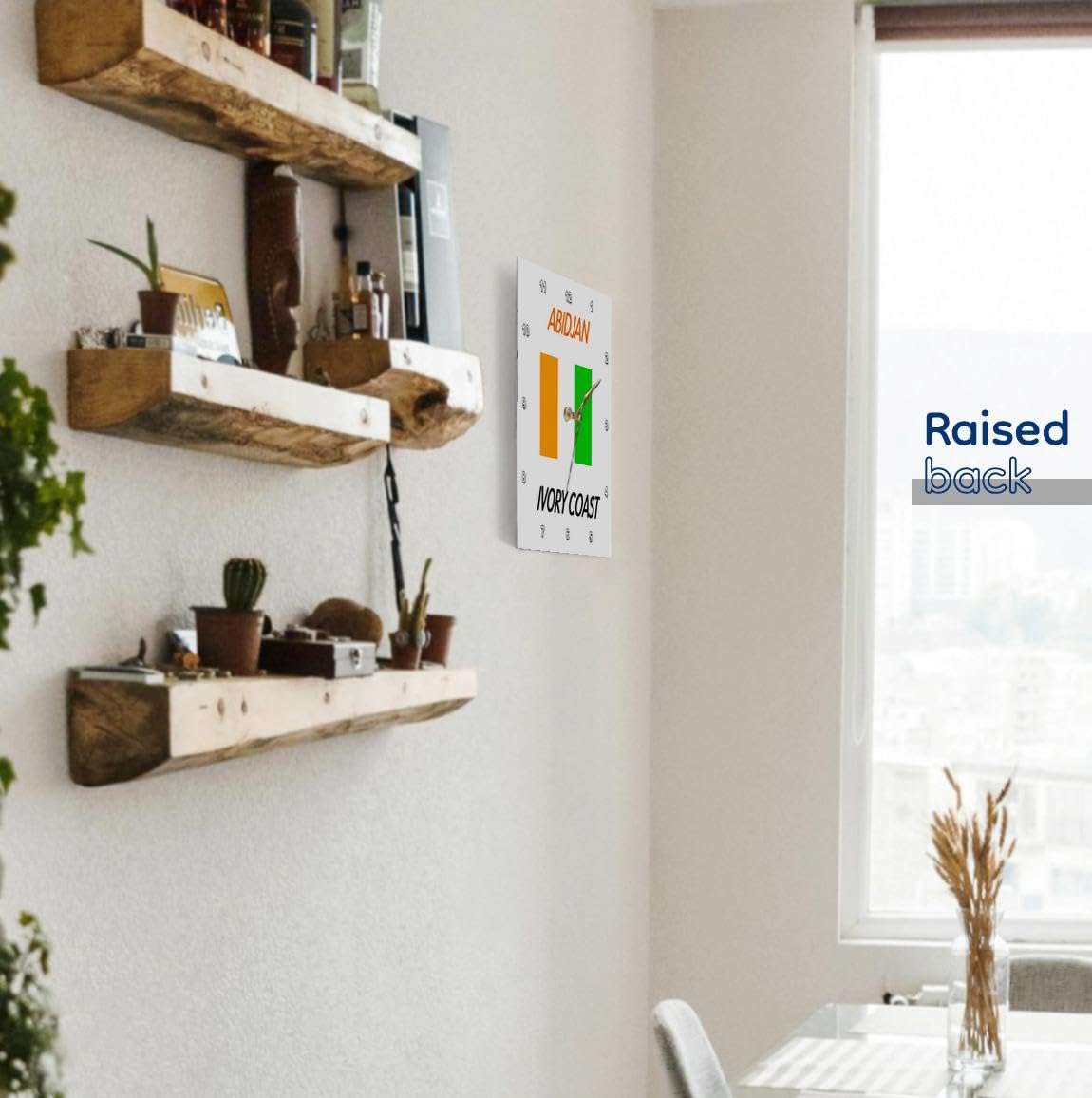 3dRose Wall Clock Silent - 15 inch - Image of Name Durban South Africa with Countrys Flag - Lens Art by Florene - African Cities with Flag 4