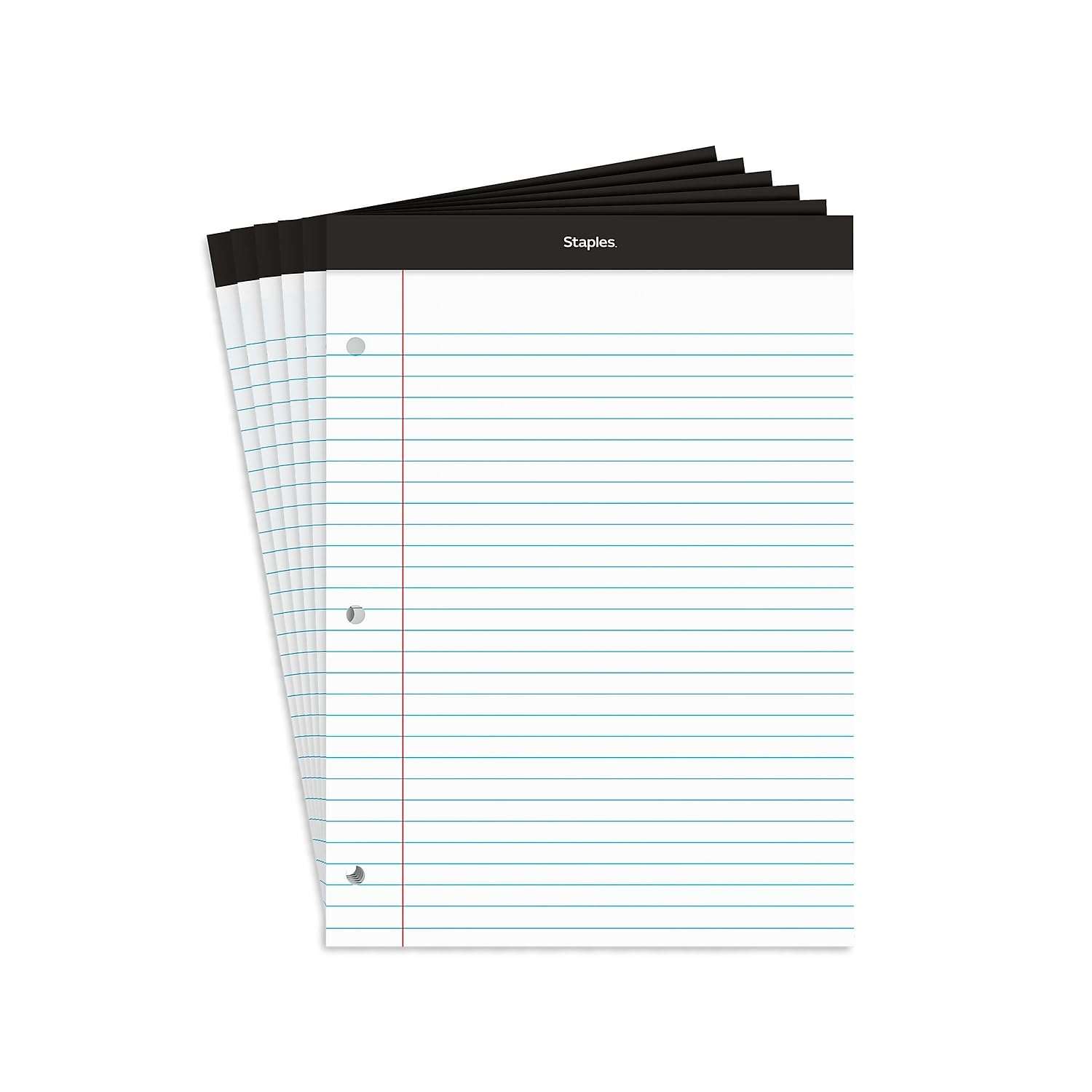 Staples 478900 Double Pad Notepads 8.5x11.75 White 100 Sh/Pd 6 Pd/Pk 1