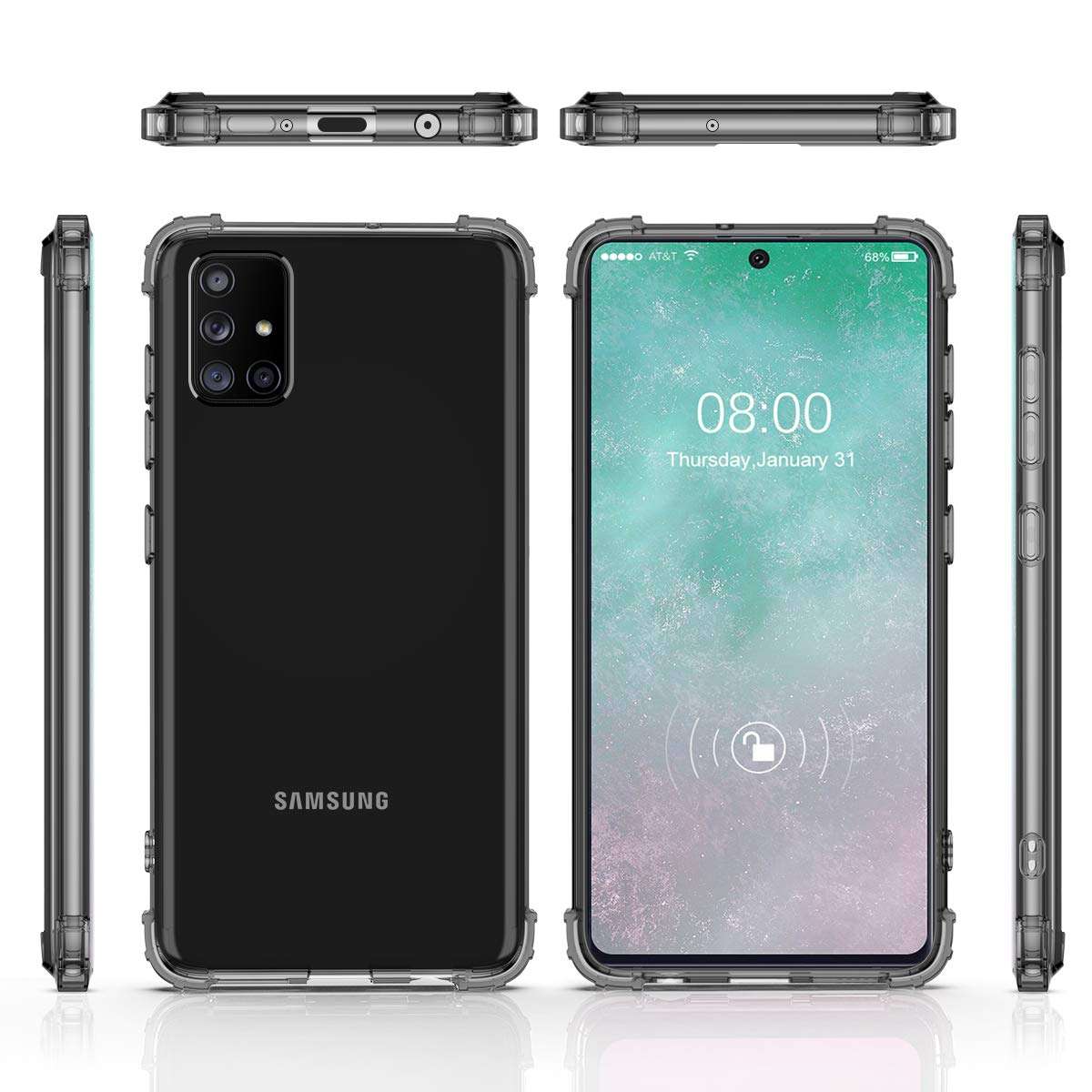 J&D Case Compatible for Samsung Galaxy A71 Case, Corner Cushion Ultra Clear Shock Resistant Protective Slim TPU Bumper Case for Galaxy A71 Cover, Not for Galaxy A71 5G/Galaxy A71 5G UW 4