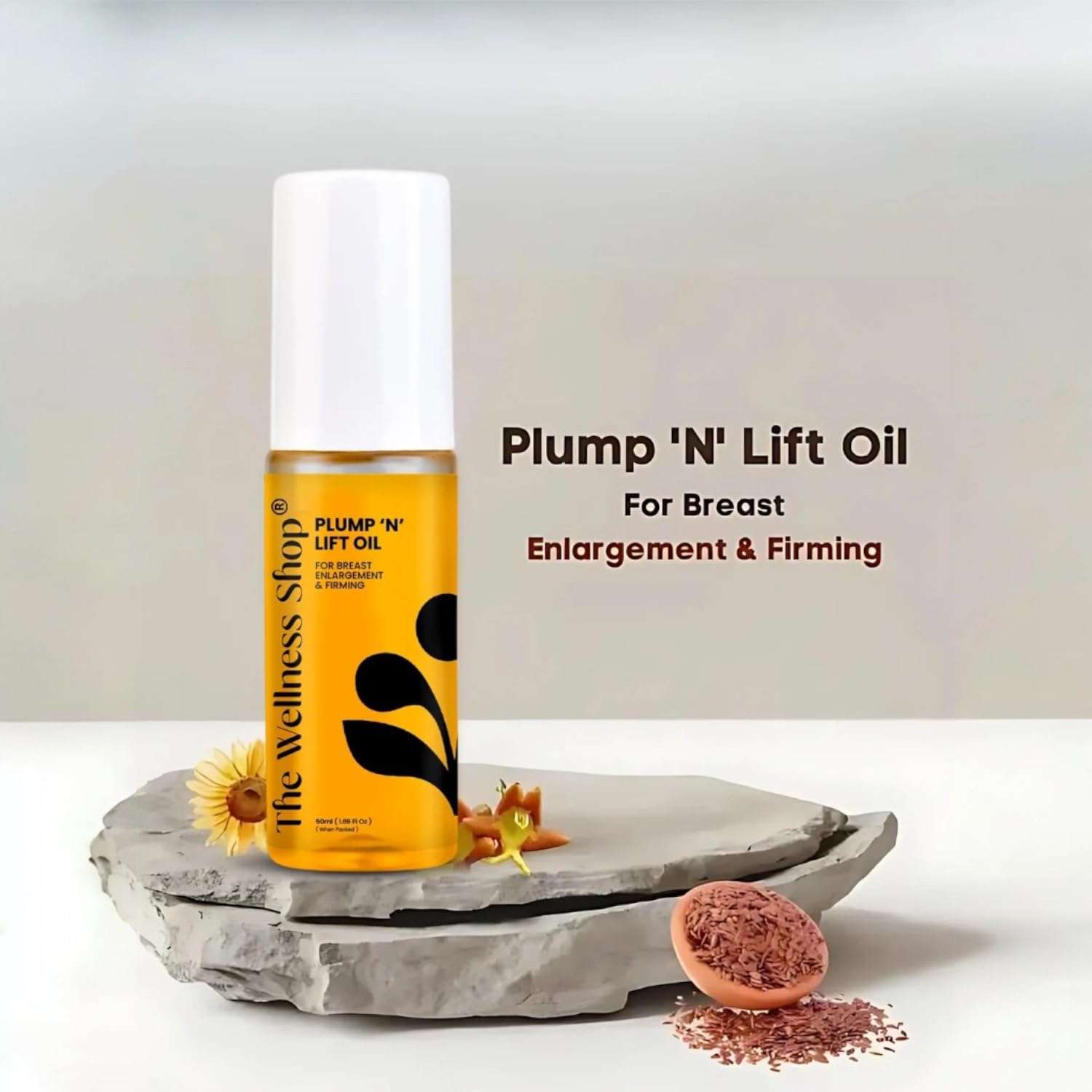 The Wellness Shop Plump N Lift Oil – Firming & Hydrating Body Oil for Youthful-Looking Skin | Tightening & Moisturizing Formula, Supple & Radiant Tone – 50ml Pack 4
