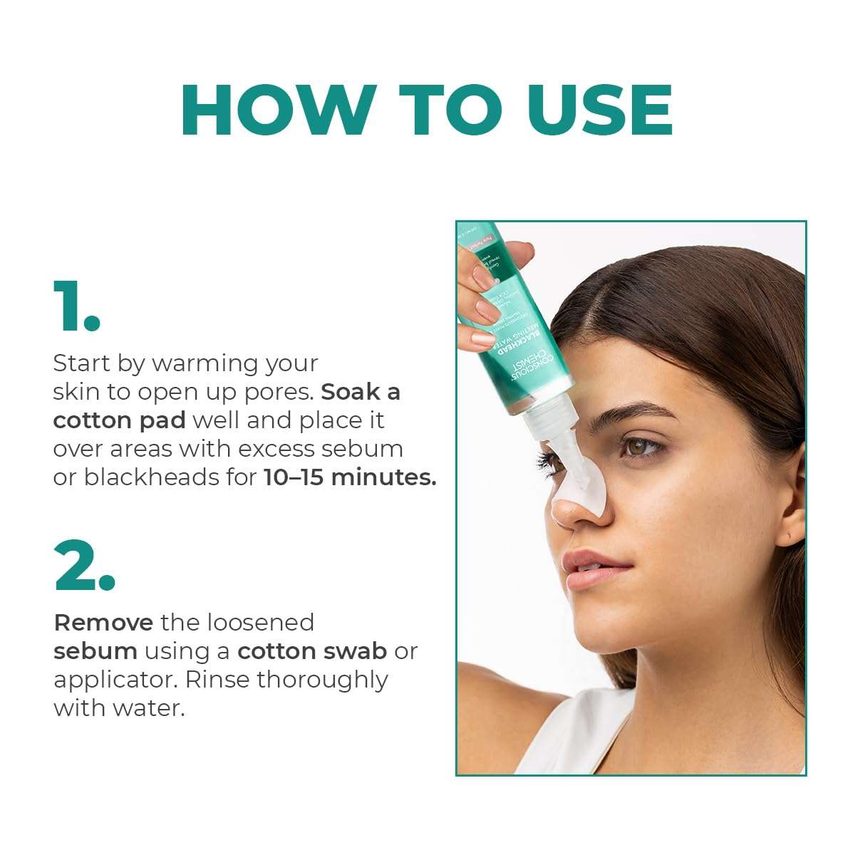 Conscious Chemist® Blackhead Melting Water | 130ml | Gentle Pore treatment with Succinic, Glycolic Acid & CICA Exosome | Unclogs Pores, Dissolves Blackheads & Smoothens Skin | Toner For Men & Women 6