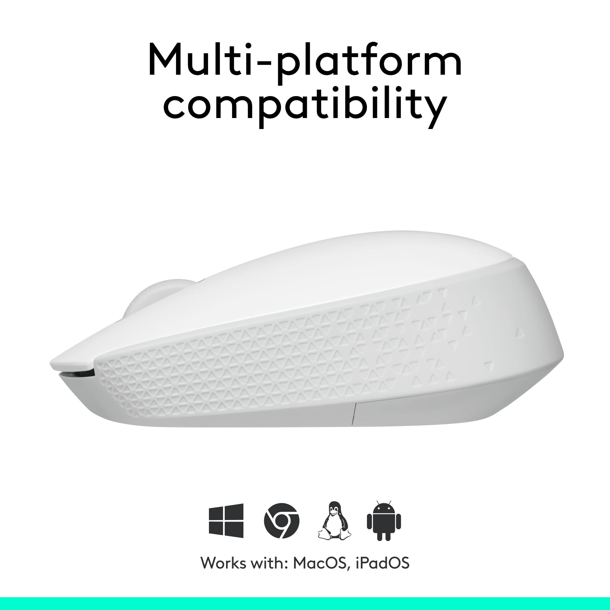 Logitech M170 Wireless Mouse for PC, Mac, Laptop, 2.4 GHz with USB Mini Receiver, Optical Tracking, 12-Months Battery Life, Ambidextrous - Off White 6