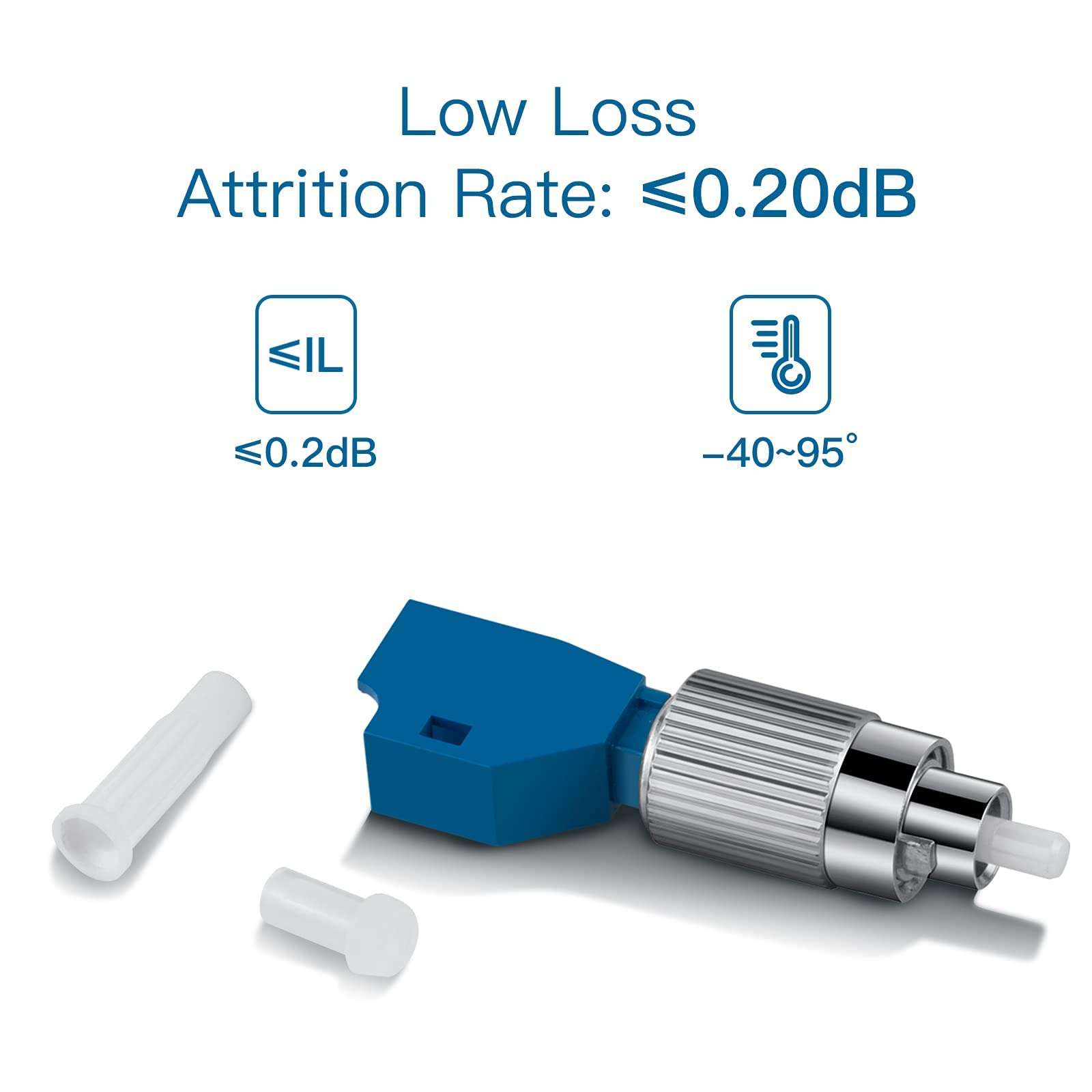 Visual Fault Locator Fiber Adapter, Fiber Optic Connector, 1pcs Single Mode 9/125um FC Male to LC Female Hybrid Optical Fiber Convertor Adapter Compatible with Optical Power Meter Visual Fault Locator 3