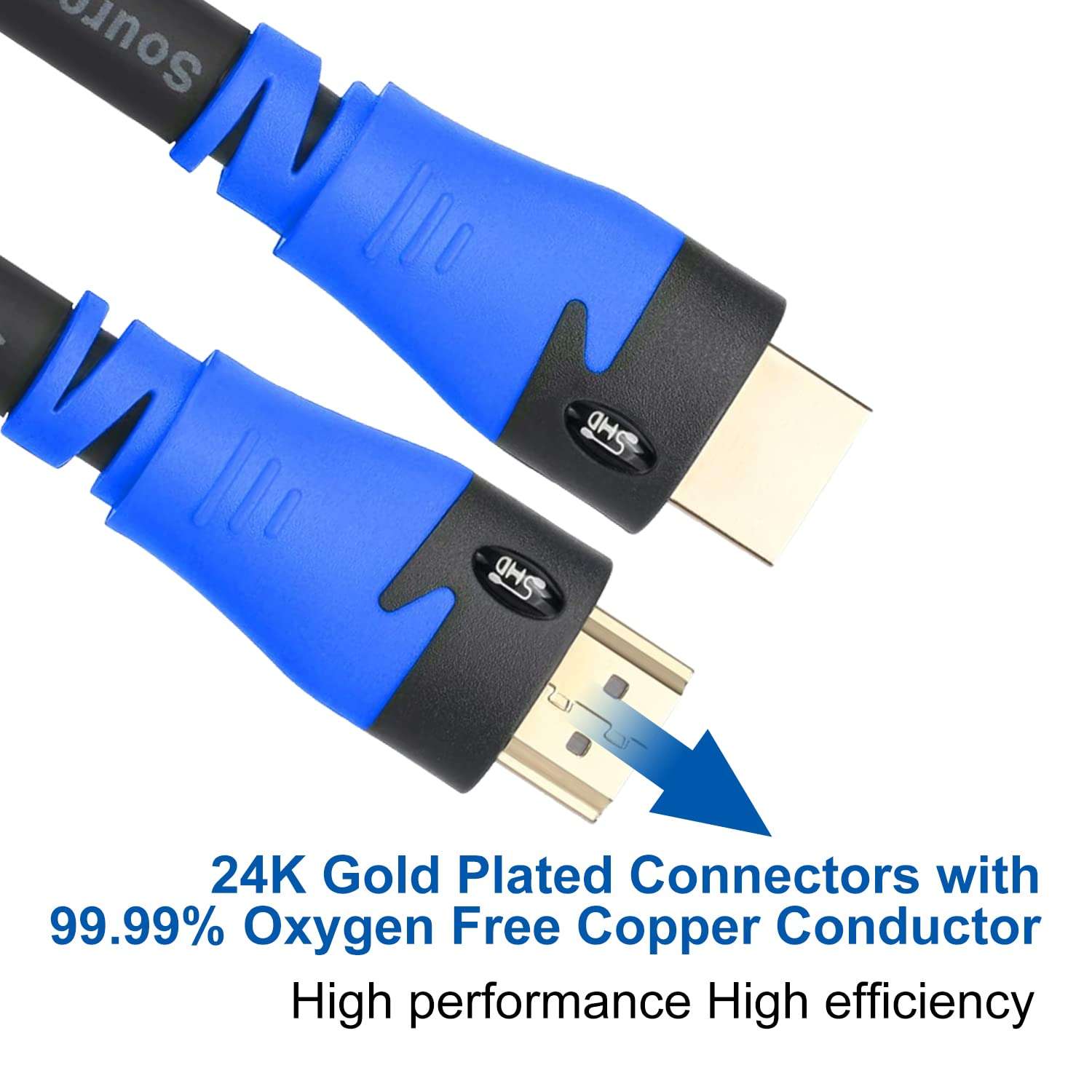 SHD HDMI Cable 100 Feet with Signal Booster 100' HDMI Cord 2.0V Support 4K 3D 1080P for in-Wall Installation CL3 Rated Yellow Color 4