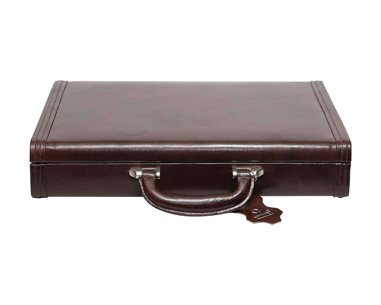 C COMFORT?- Genuine Leather Briefcase Laptop Compartment Expandable Features High-Security Combo Number Lock Briefcase Bag for Men| D-L:17" H:12.5" B:3" 1