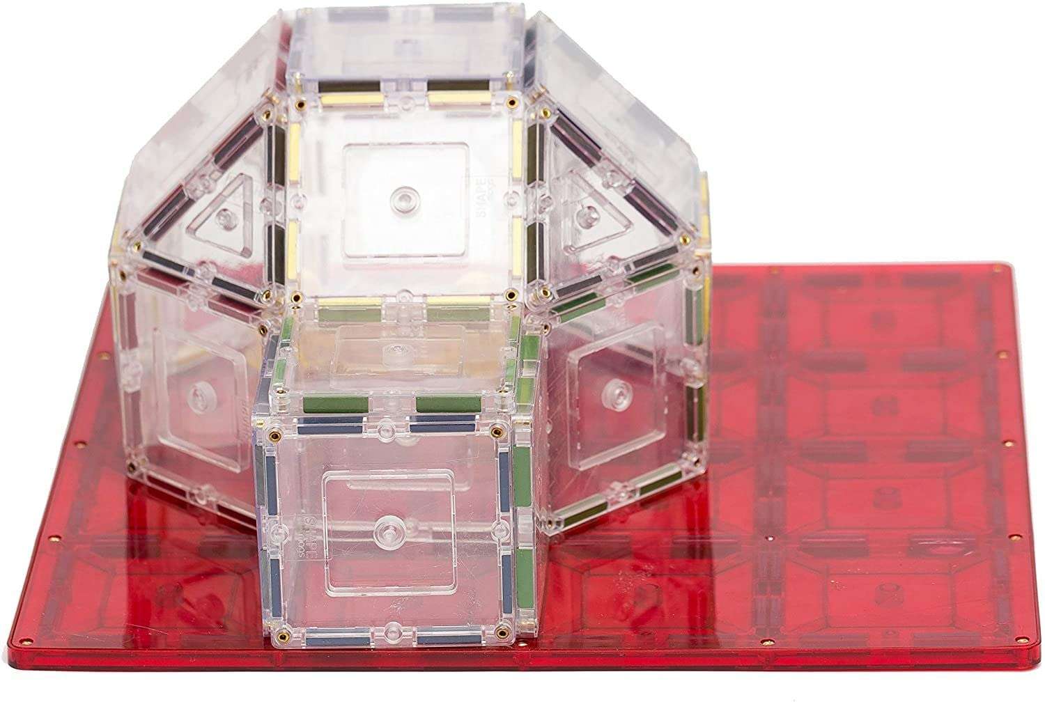 Shapemags Magnet Building Tiles Magnetic Blocks - Baseplate Stabilizer Building Tile Kit, Award Winning STEM Educational 3D Construction Blocks Set 6