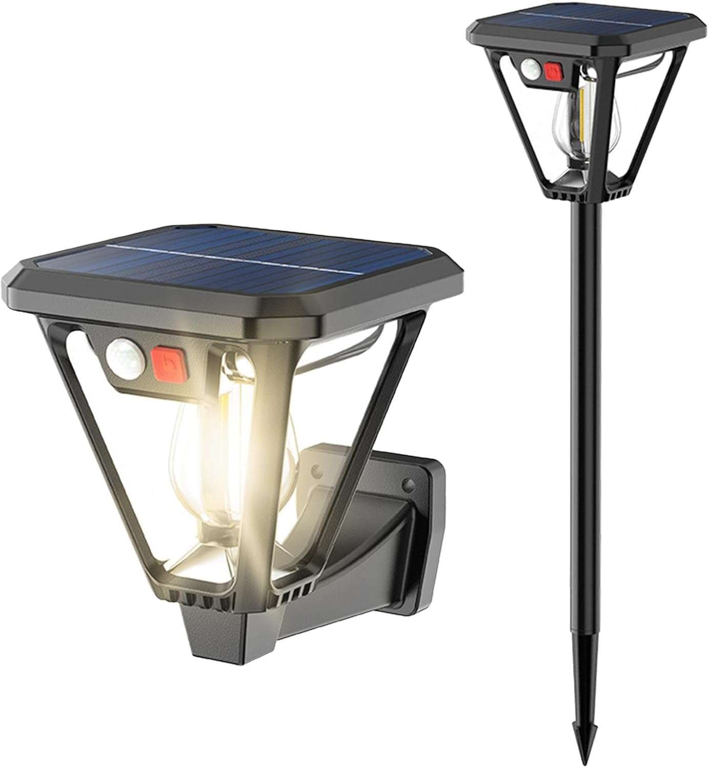 WIDEWINGS Plastic, Abs Solar Lights Outdoor with Motion Sensor with 3 Lighting Modes, Ground Mounting and Wall Mounting, Waterproof Outdoor Solar LED Light, Garden Light, Suitable for Garden (1 Pack) 1