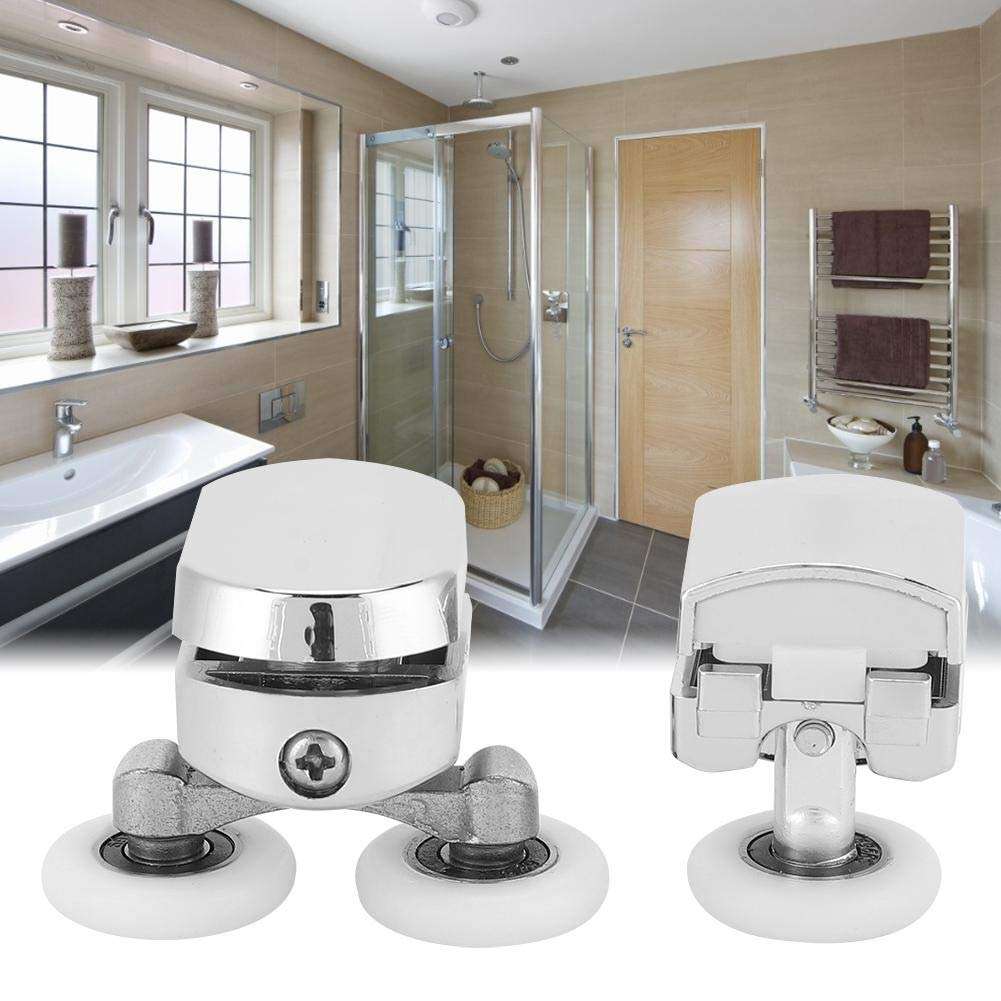 VBESTLIFE Door Wheel, Sliding Roller Wear-Resisting, Safe 2Pcs Bathroom Roller, Door Hardware Supplies for Bathroom Glass Door Sliding Door Accessories Track Door 1
