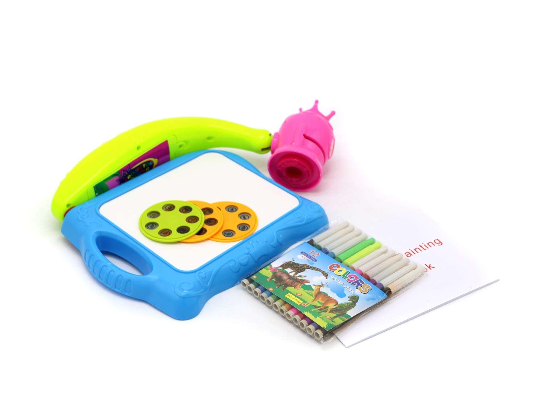 Toyzabo Kids Art Set Projector Smart Tracing Drawing Kit Light Drawing Pad Light Box Tracing Projector Kids Smart Art Projector Kids Drawing Pad with Markers Kids Smart Projector 4