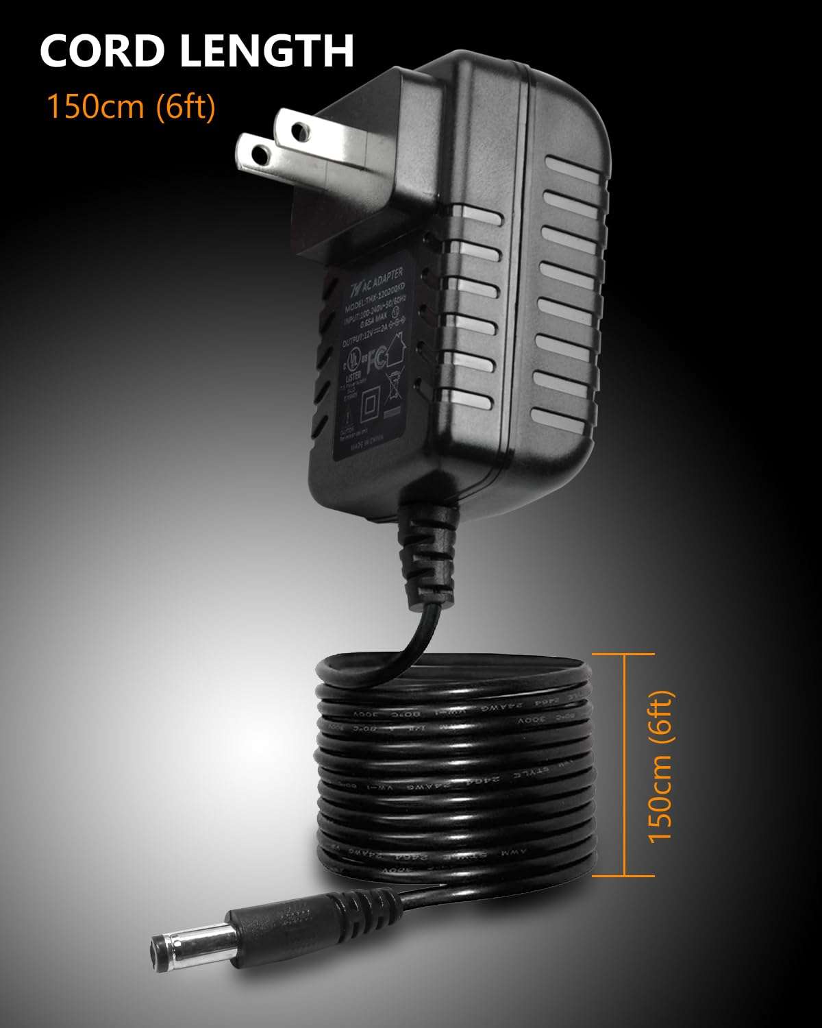 Universal 12V AC/DC Adapter Switching Power Supply with 8 Size Plugs, 24W Replacement Wall Charger Cord for Ultrasonic Jewelry Cleaner/SPS100 Breast Pumps/Portable DVD Player (Adapter+8 Plugs) 4