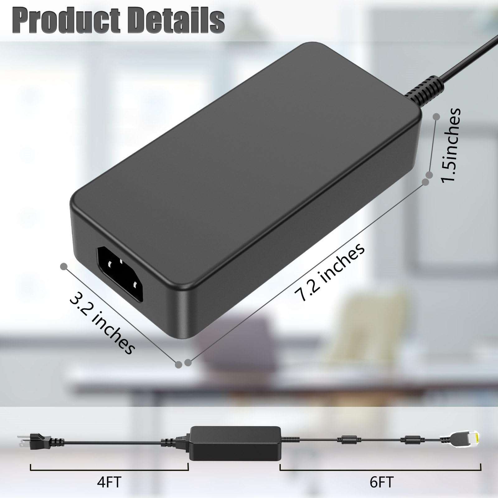 400W 20V 20A AC Charger Compatible with Lenovo Legion Pro 7i 9i 16" Gen 10 Legion Pro 7 16IAX10H 83F5 RTX 5090 ADL400SCC3A ADL330SDC3A Laptop Power Supply Adapter 4