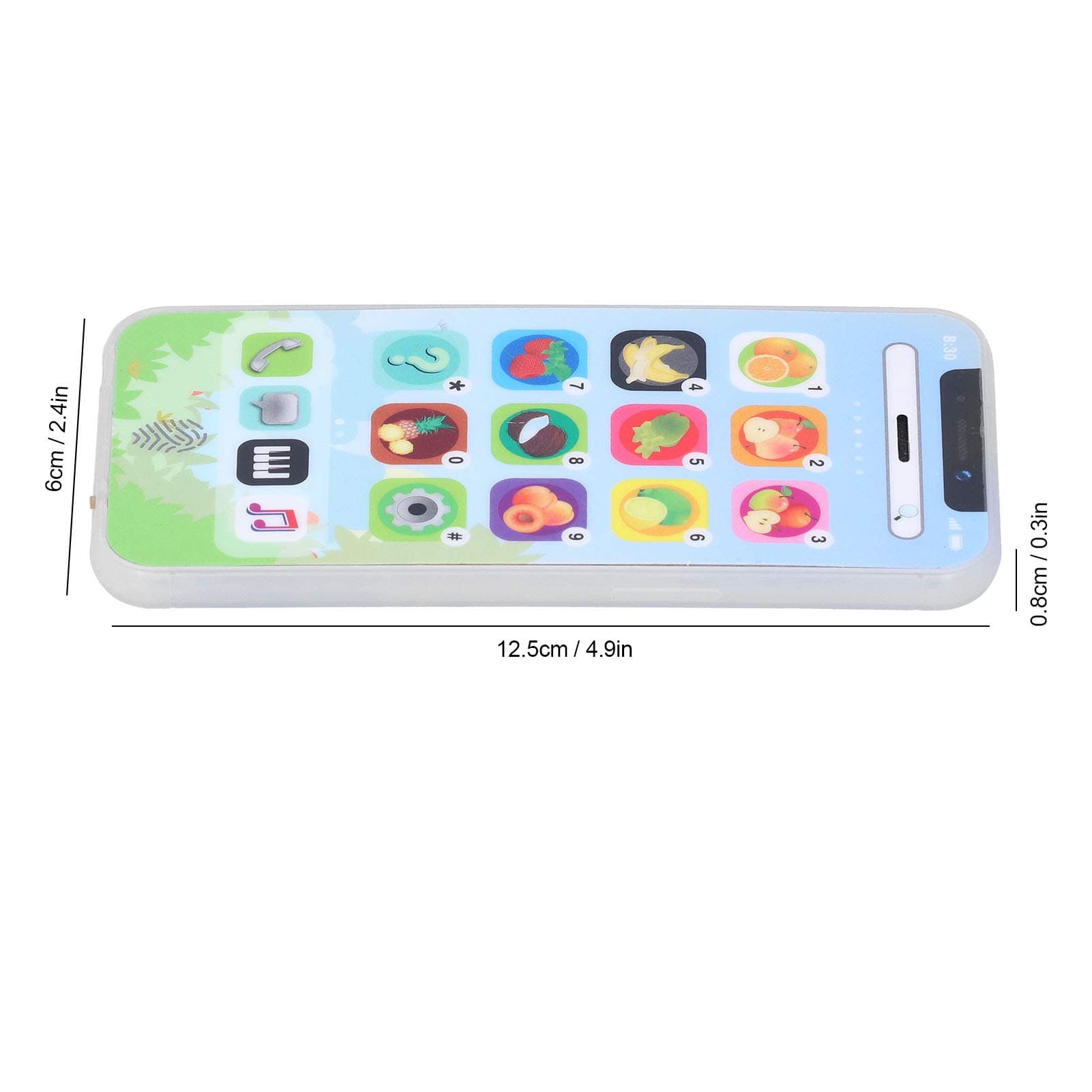 JINDI Simulation Phone Toy, Simple Operation Learning Phone Toy Educational Rechargeable Different Functions for Early Education(Russian Blue) 3