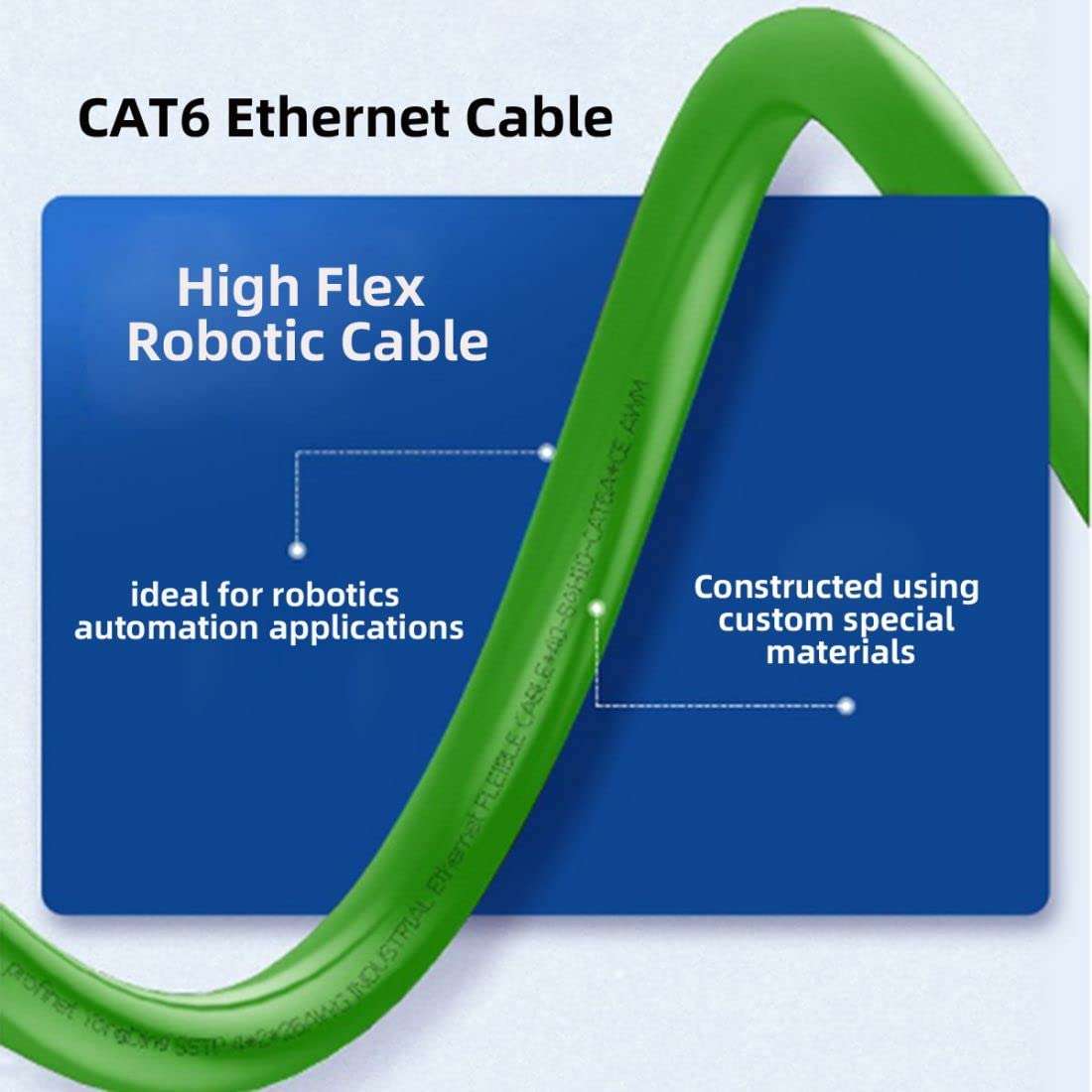 Chenyang RJ45 Cat6 Cable,High Flex Robotic RJ45 Cat6 Ethernet Network LAN Cable Patch Cord 1000Mbps for Router Automation 1.0M 3