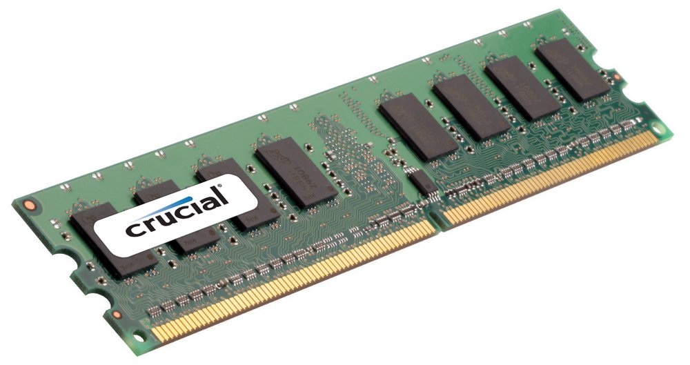 Crucial Technology CT25672AB667S 2 GB 240-pin DIMM DDR2 PC2-5300 CL=5 Registered ECC Single Ranked DDR2-667 1.8V 128Meg x 72 Memory