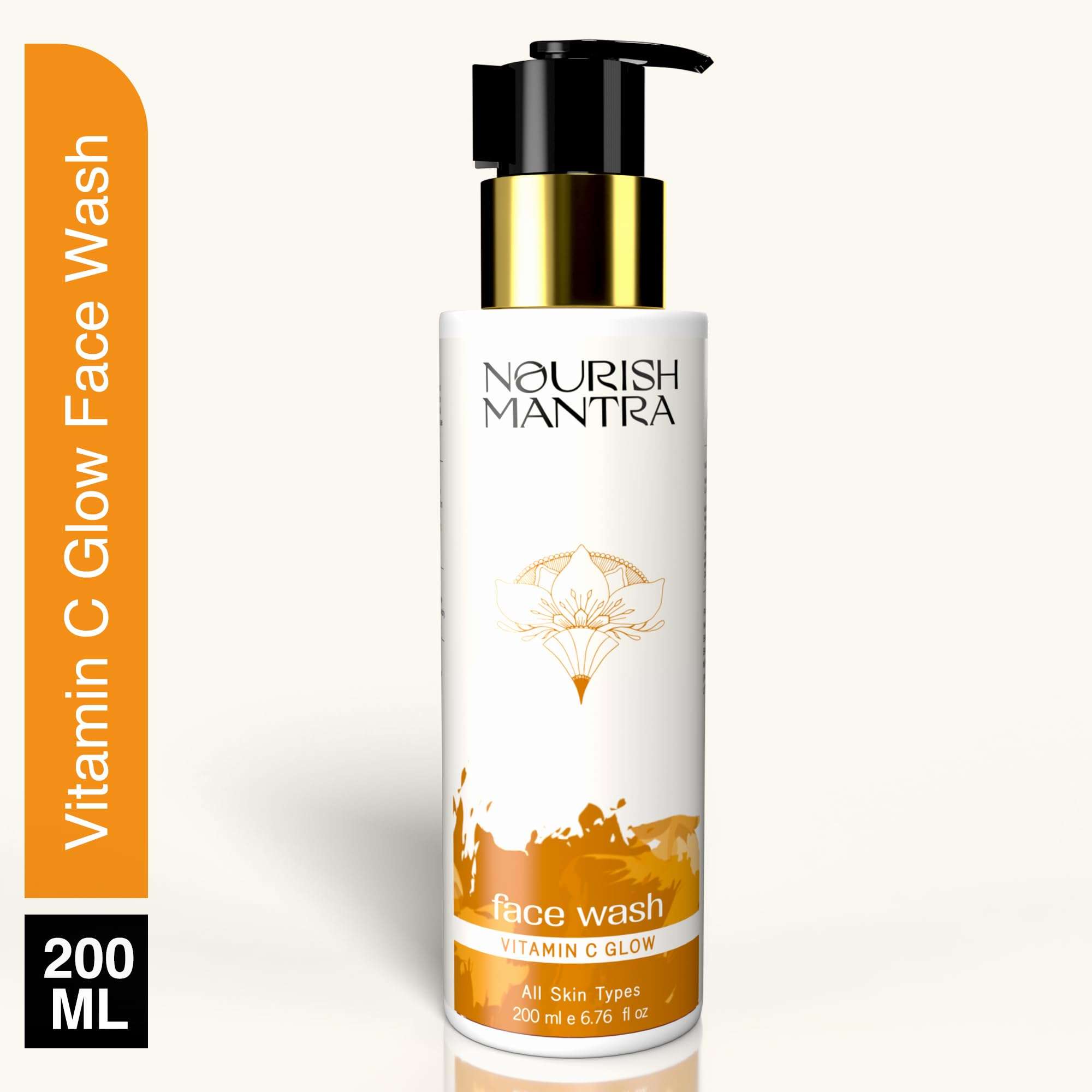 NOURISH MANTRA Vitamin C Glow Face Wash | Gently Cleanses the Skin | Infused With Vitamin C, Aloe Vera, & Vitamin E | Suits All Skin Types | For Men & Women | 200 ml 4