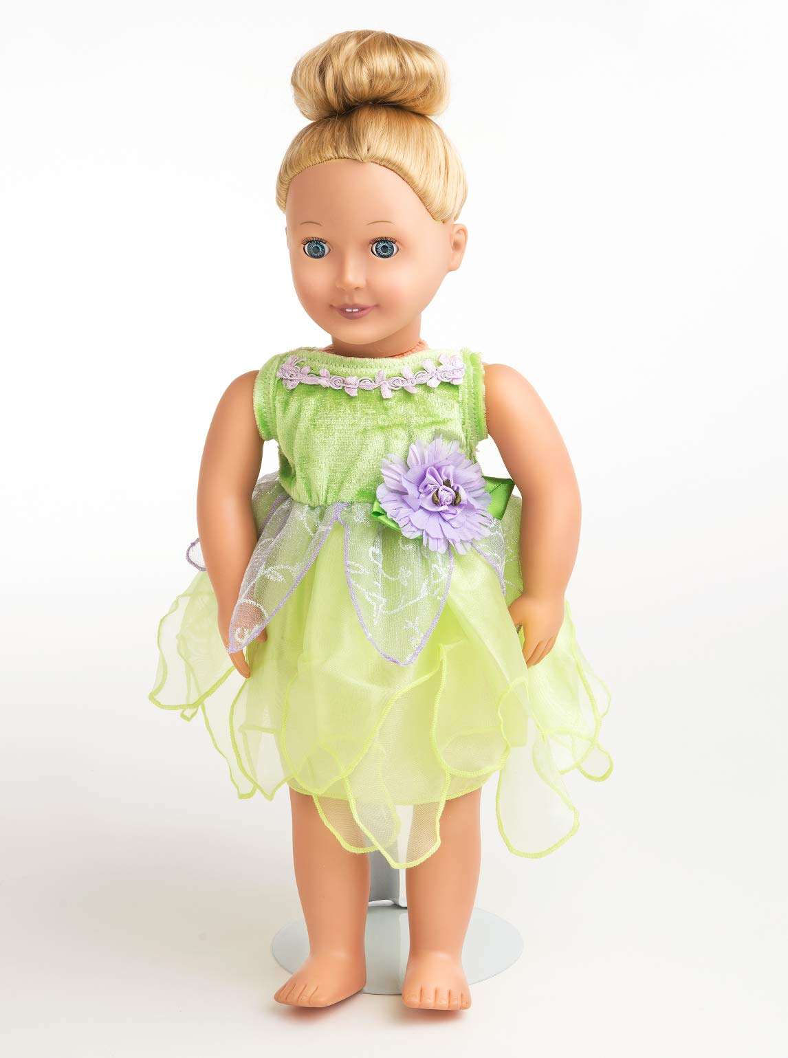 Little Adventures Tinkerbell Fairy Doll Dress - Doll Not Included - Machine Washable Child Pretend Play and Party Doll Clothes with No Glitter 6