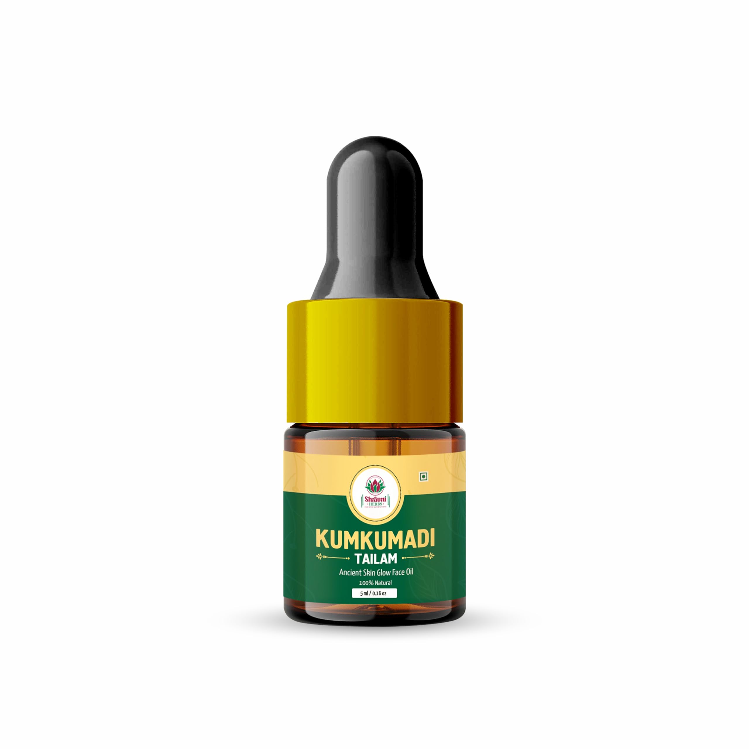 SHRAVNI HERBS Ayurvedic Kumkumadi Tailam Oil Ancient Blends with a Modern Touch 100% Natural Oil, Ancient Skin Glow Face Oil, Milk and Herbs (5ml) 1