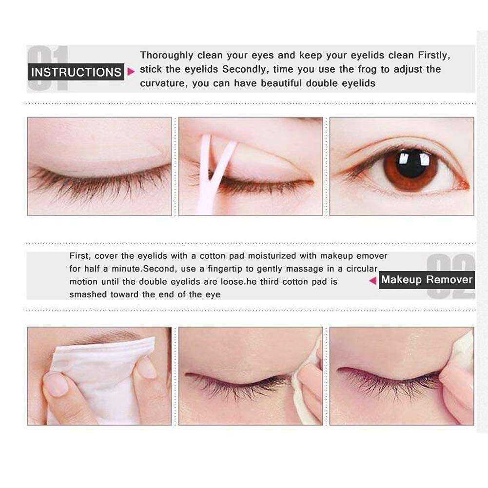 520PCS (260 pairs) Double Eyelid Tape, Eyelid Lifter Strips, Eye Strips, Lace Mesh long-lasting Breathable Invisible Self-adhesive Double Eyelid Strip Sticker Eye Makeup Tool 5