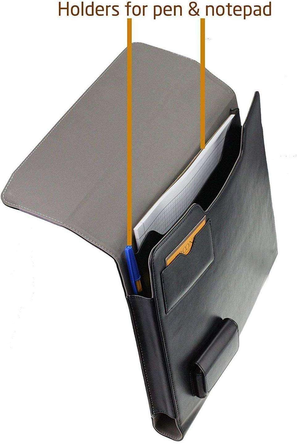 Broonel Black Leather Folio Case - Compatible with Dell Inspiton 16 Plus Laptop 3