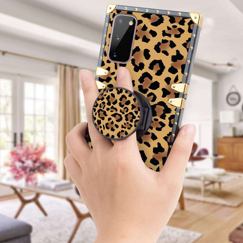 BITOBE Designed for iPhone Square Edges Case with Phone Ring Stand Grip Holder Soft TPU Slim Phone Cover 6